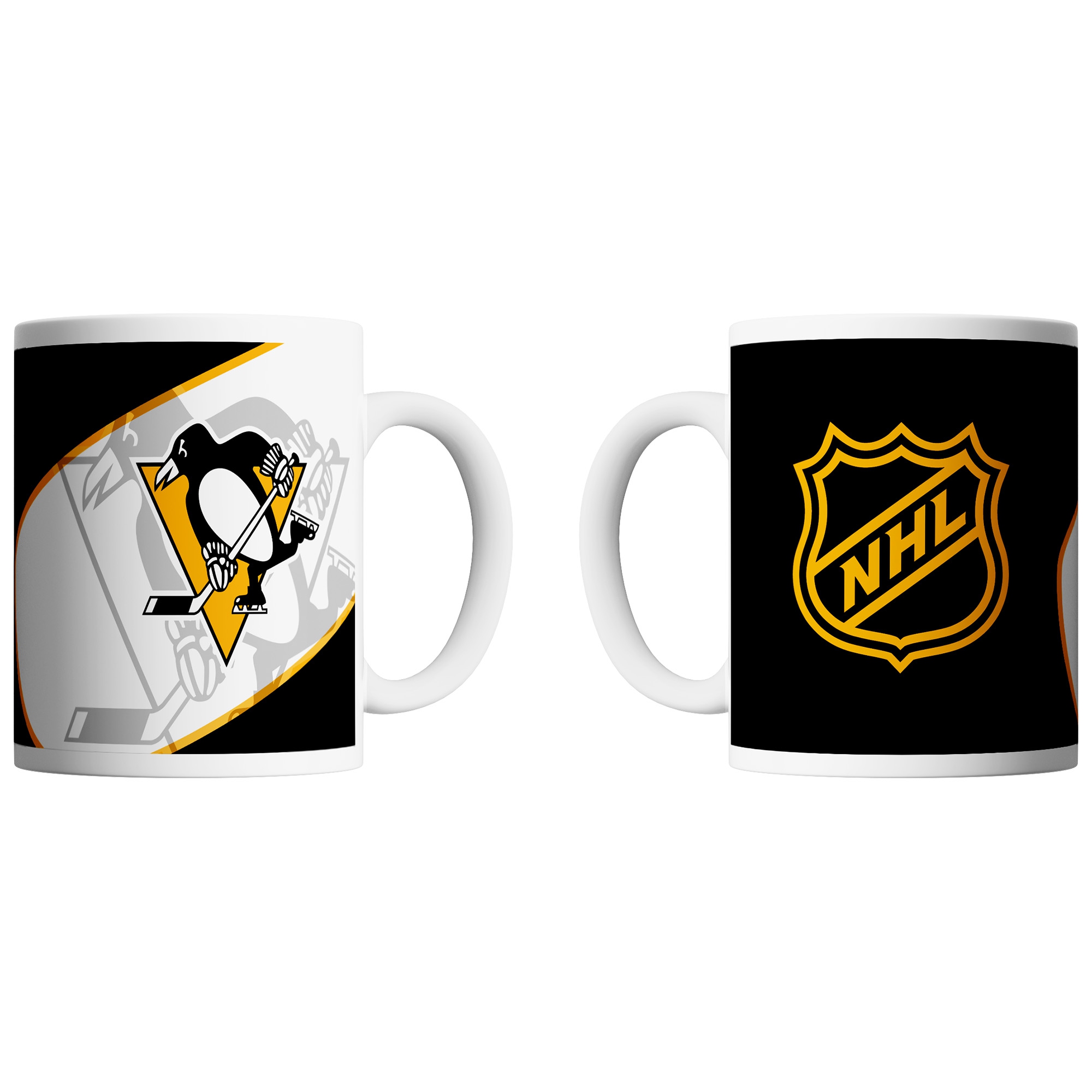 Pittsburgh Penguins Shadow Logo & Shield NHL Becher (330 ml)
