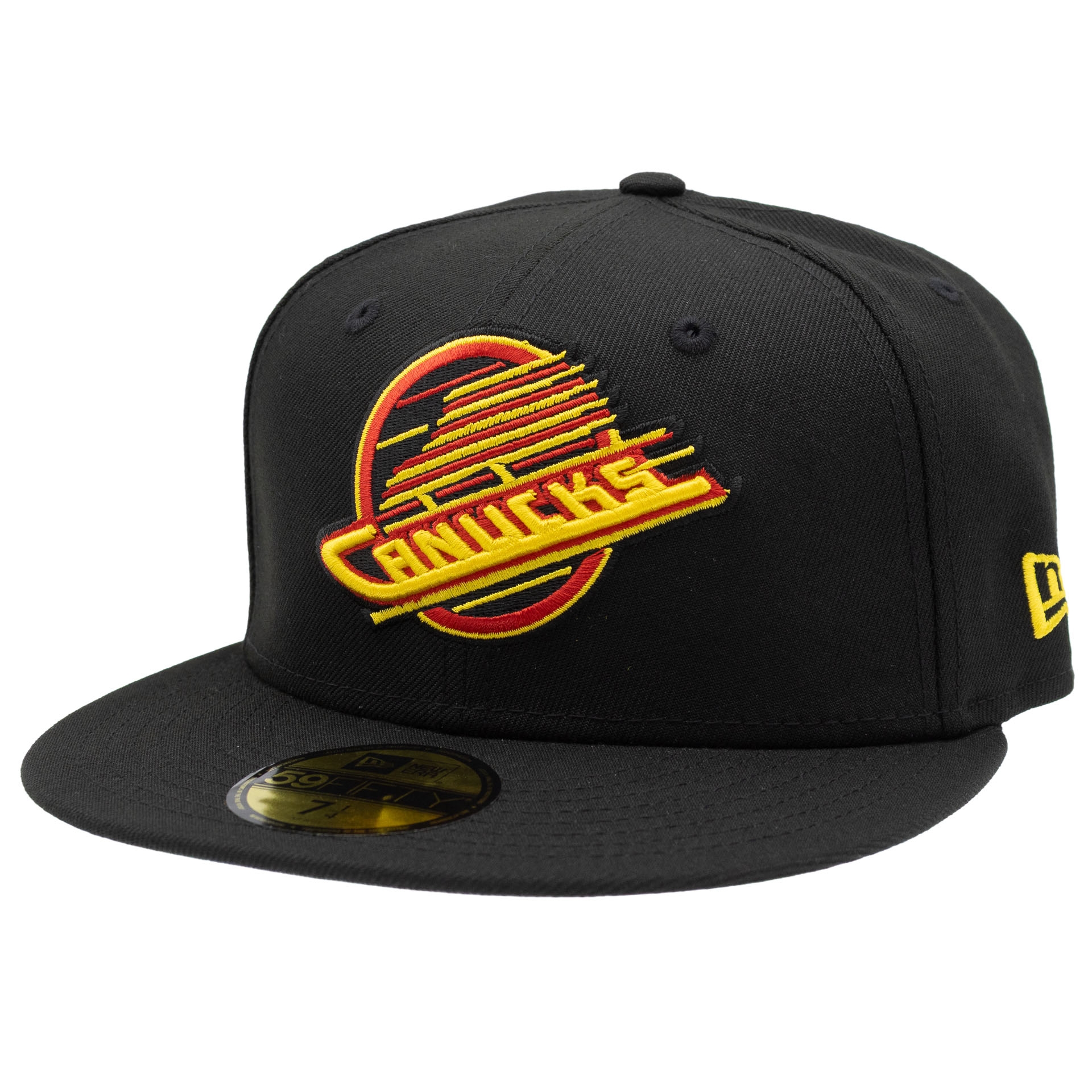 Vancouver Canucks Flying Skate Logo 59FIFTY Fitted NHL Cap Schwarz