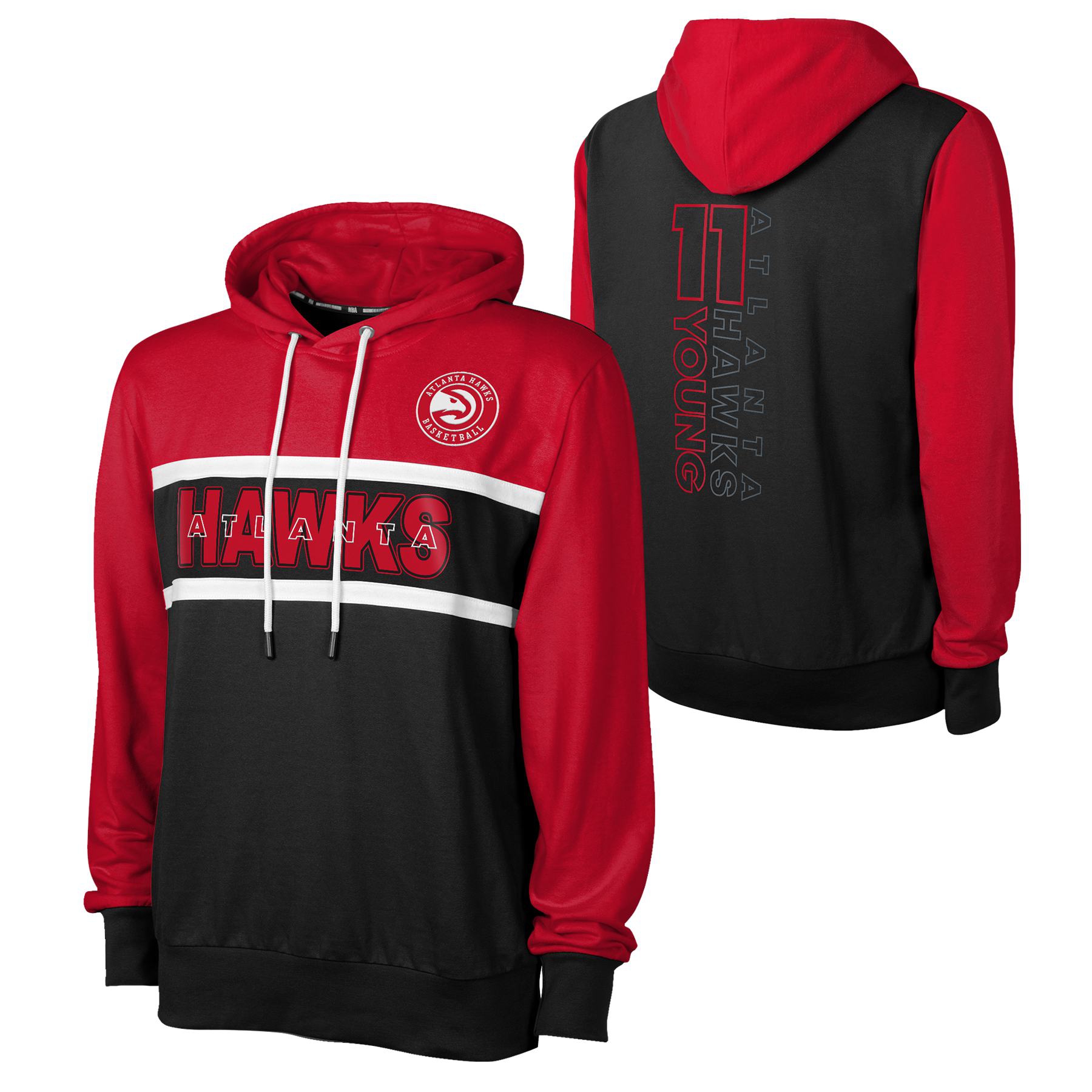 Trae Young #11 Atlanta Hawks Outerstuff NBA Hoodie Schwarz/Rot