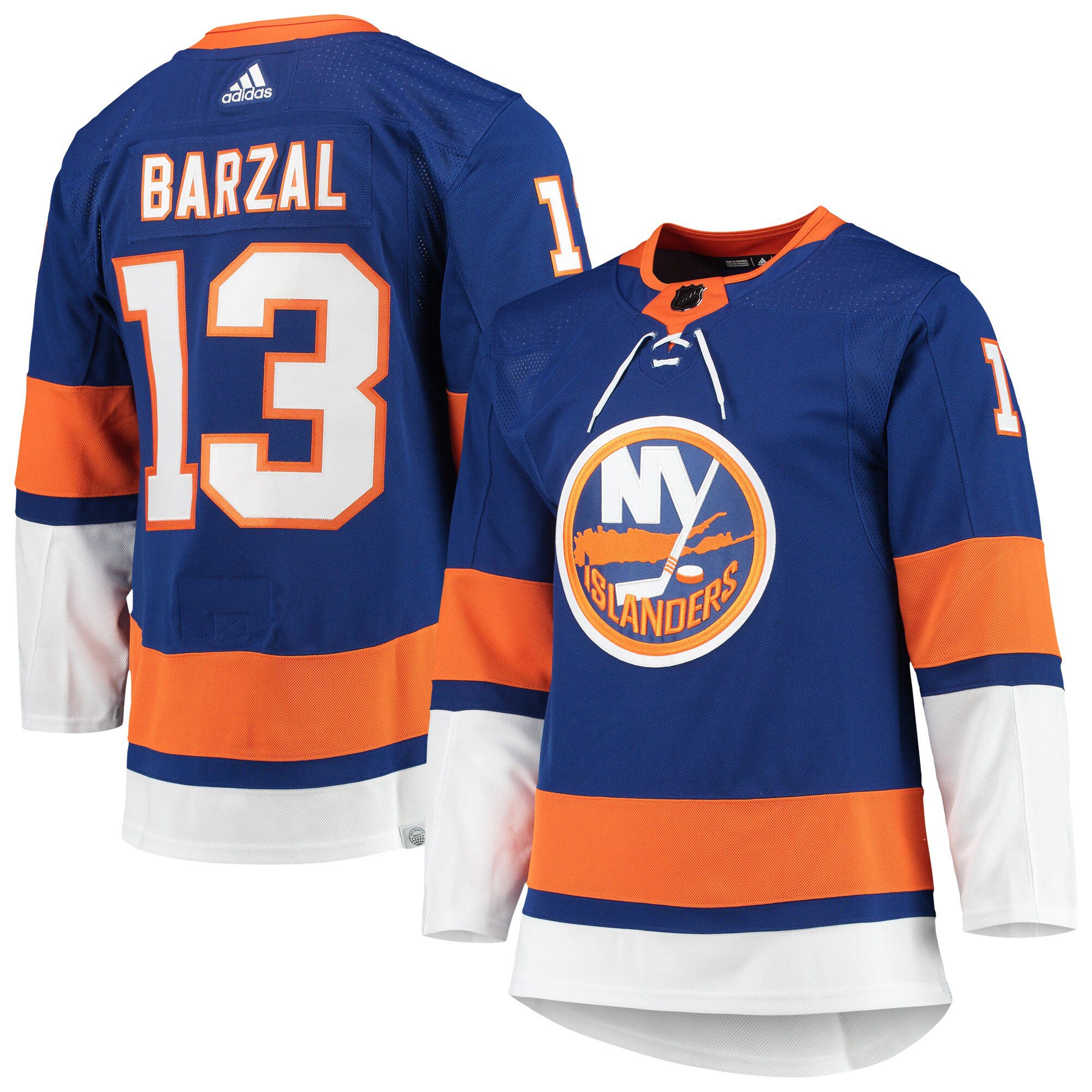 Mathew Barzal #13 New York Islanders adidas Authentic Primegreen NHL Trikot Home Blau