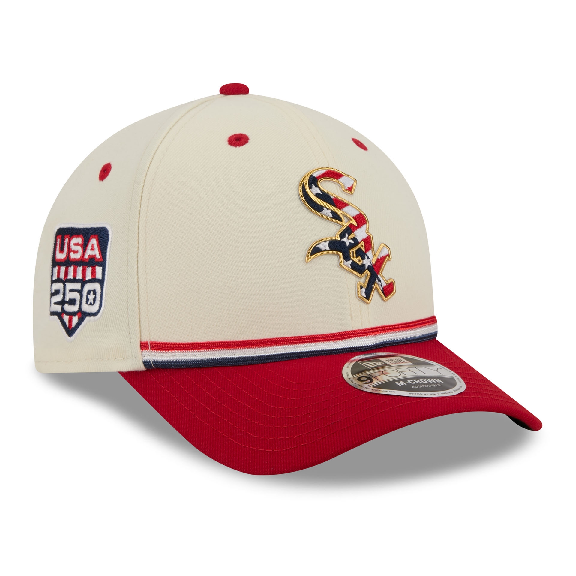 Chicago White Sox 2026 4th of July USA 250 9FORTY Snapback MLB Cap