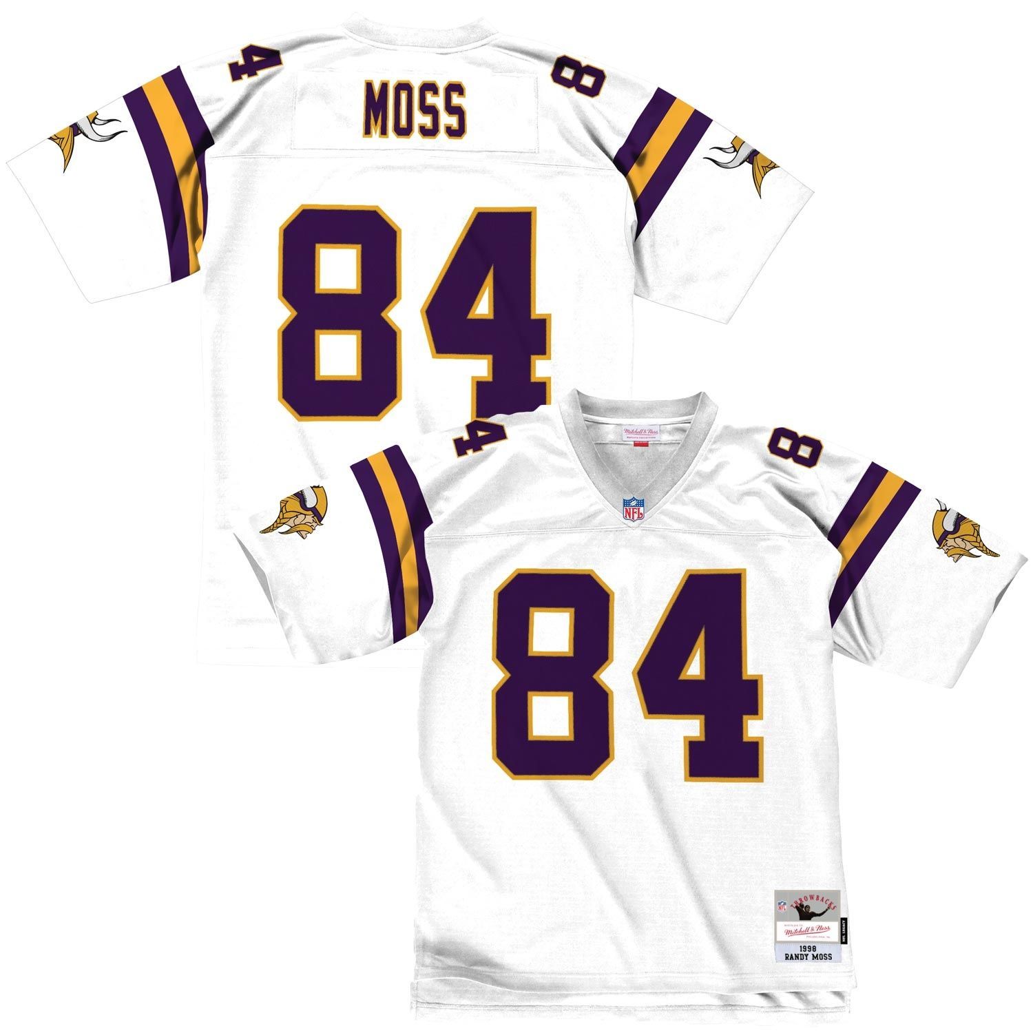 Randy Moss #84 Minnesota Vikings Legacy Throwback NFL Trikot Weiß
