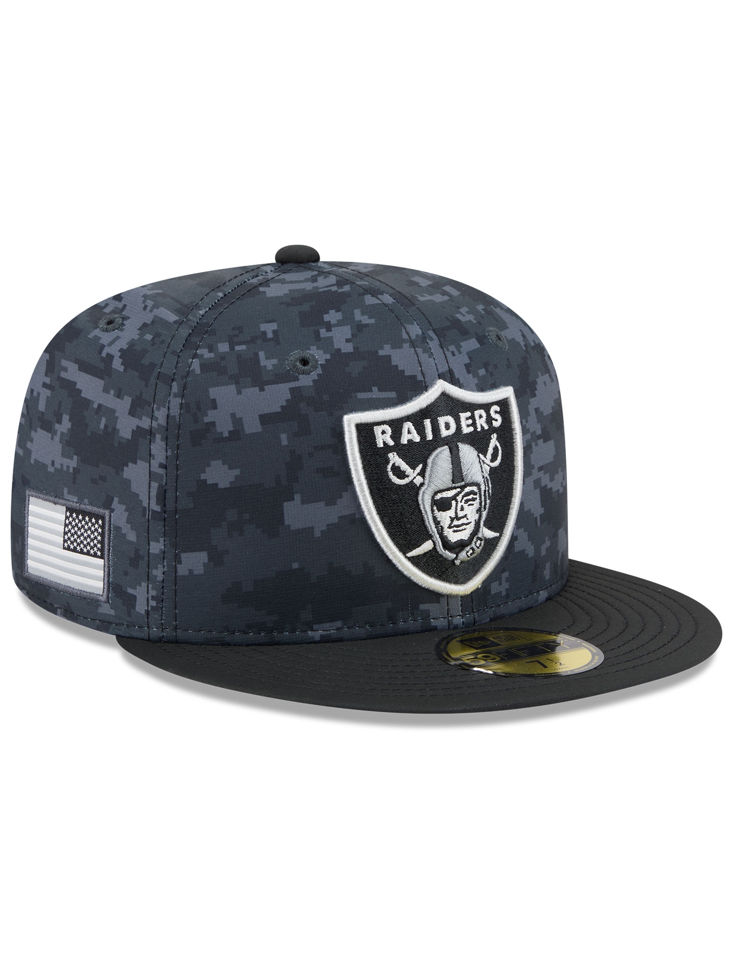 Las Vegas Raiders 2026 NFL Salute to Service 59FIFTY Fitted Cap Black