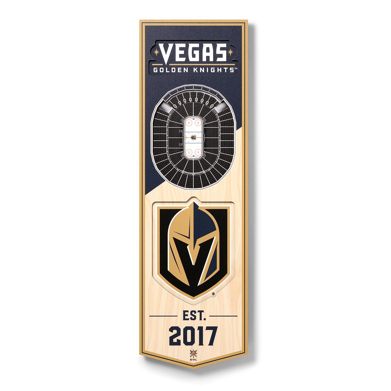 Vegas Golden Knights 3D Stadium NHL Banner Bild