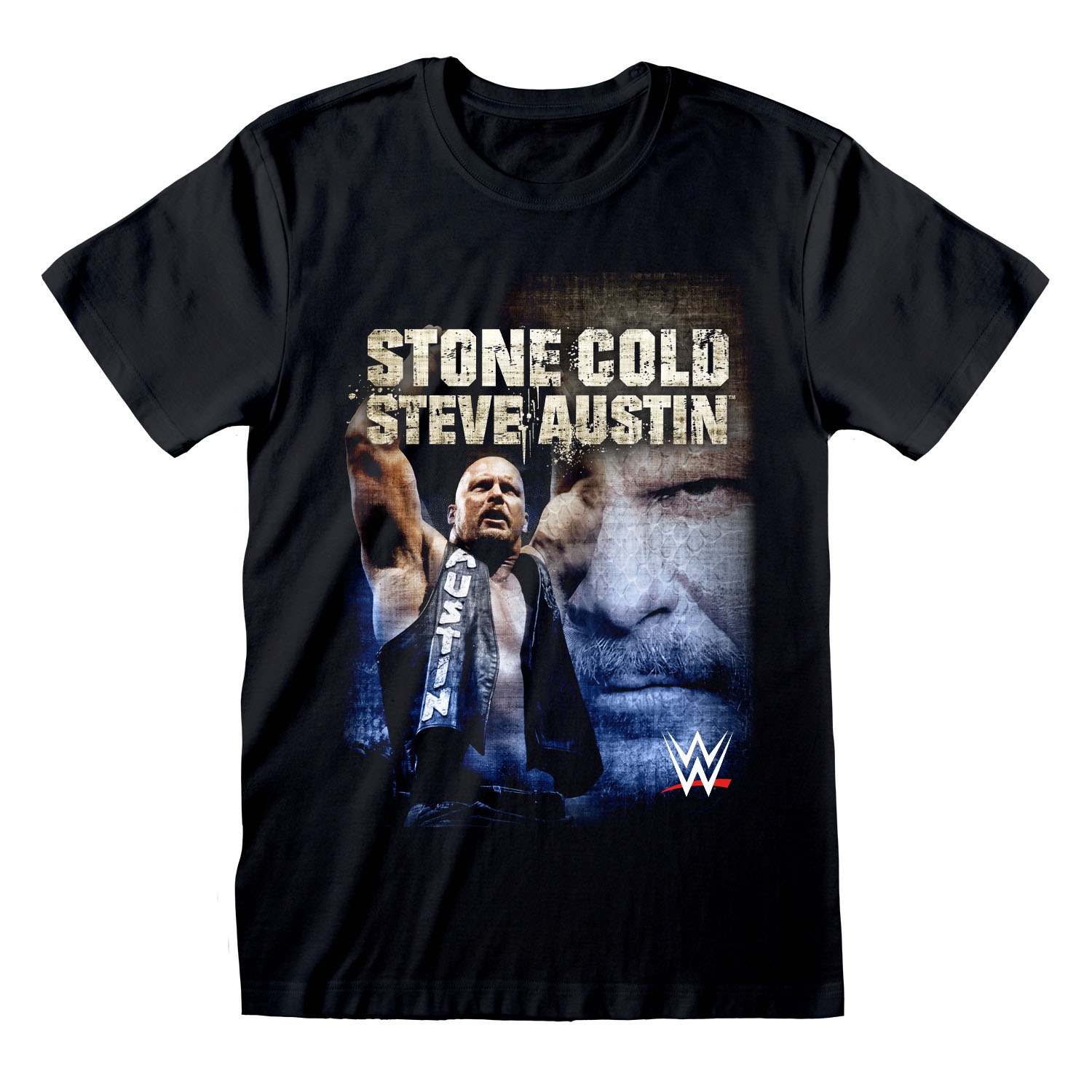 Stone Cold Steve Austin Photo WWE T-Shirt Schwarz