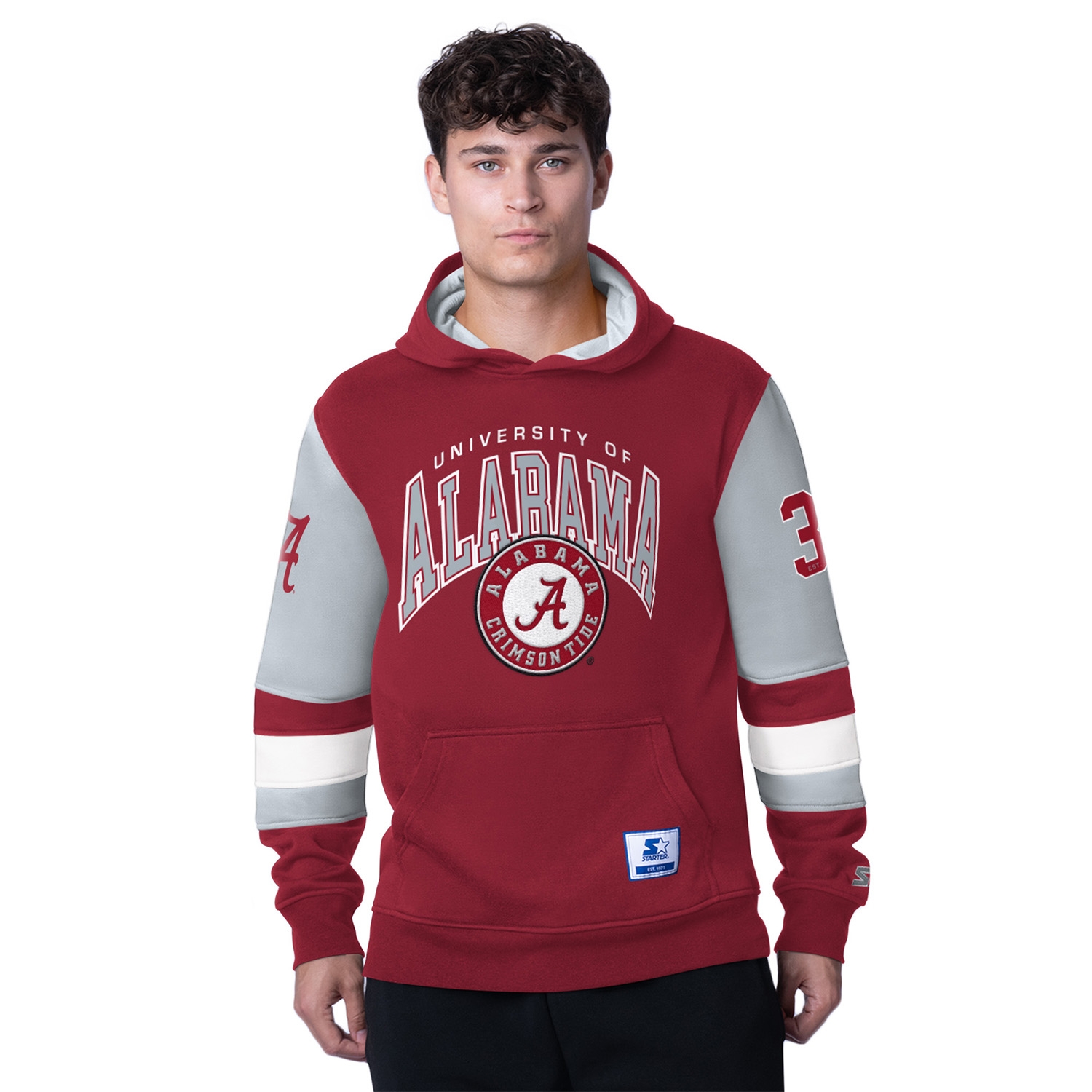 Alabama Crimson Tide Starter End Zone NCAA Hoodie Rot