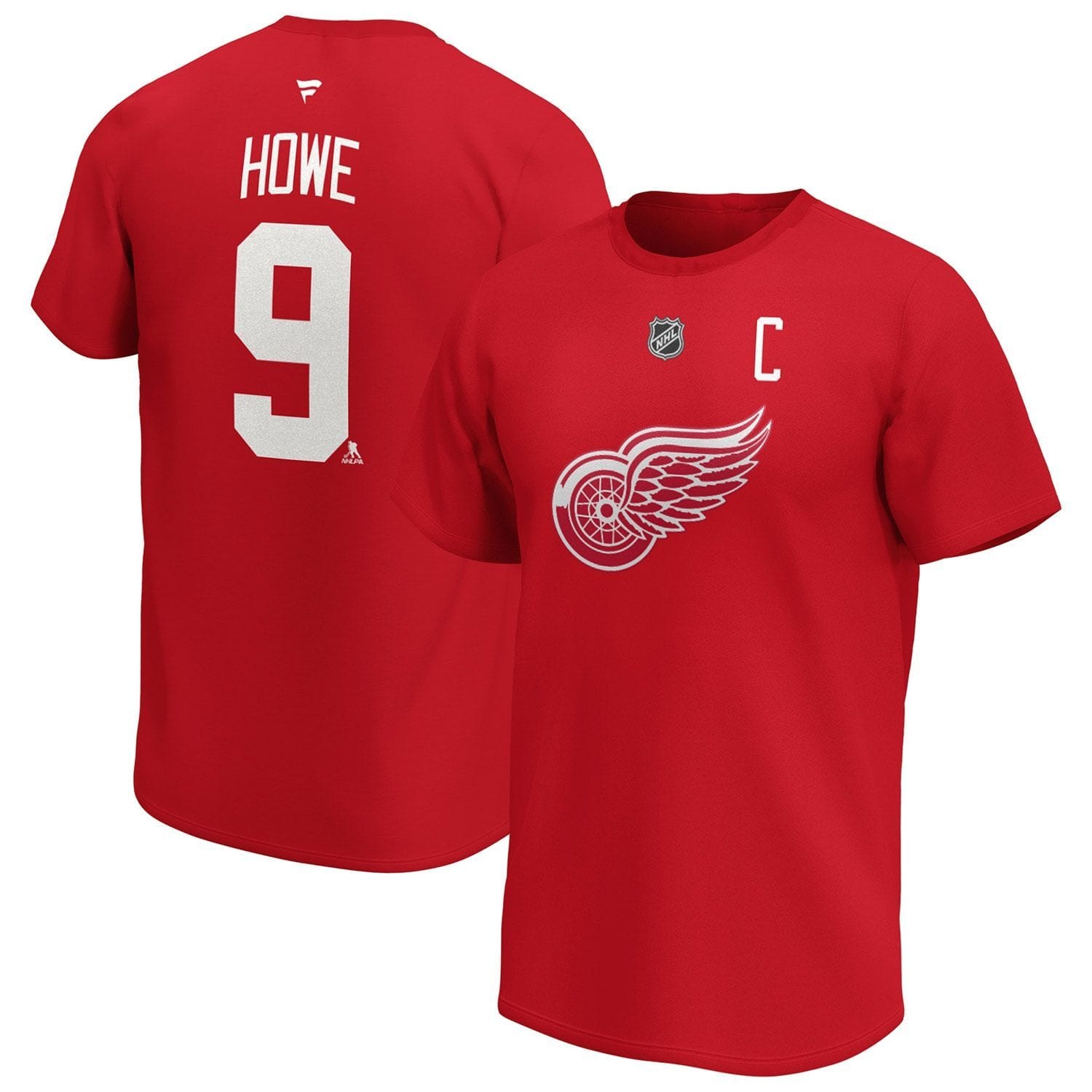 Gordie Howe #9 Detroit Red Wings Alumni Fanatics NHL T-Shirt Rot