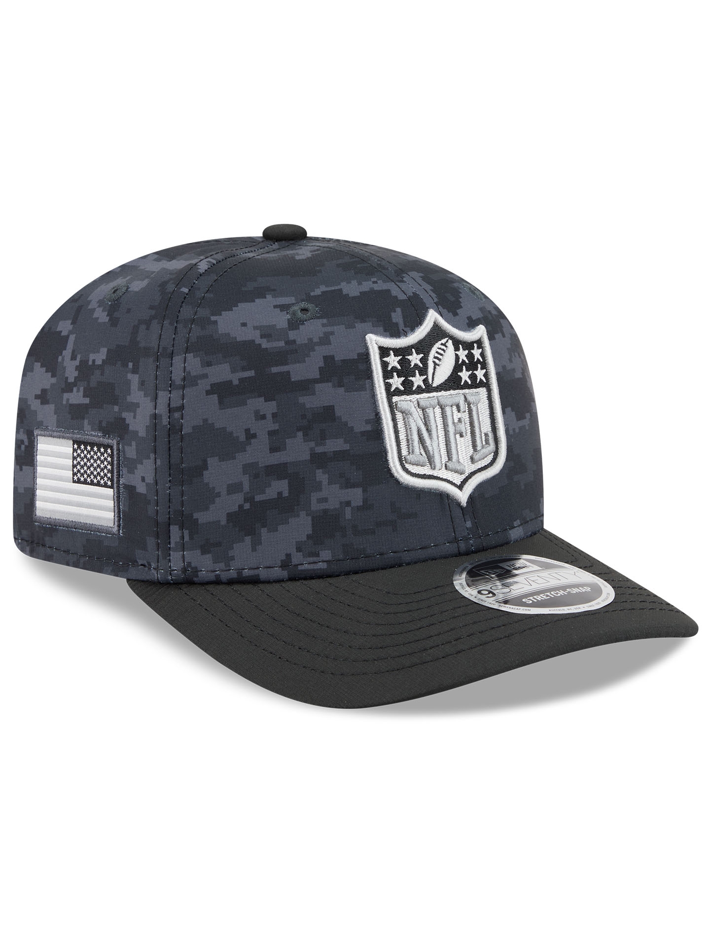 NFL Shield 2026 NFL Salute to Service 9SEVENTY Stretch-Snap Cap Schwarz