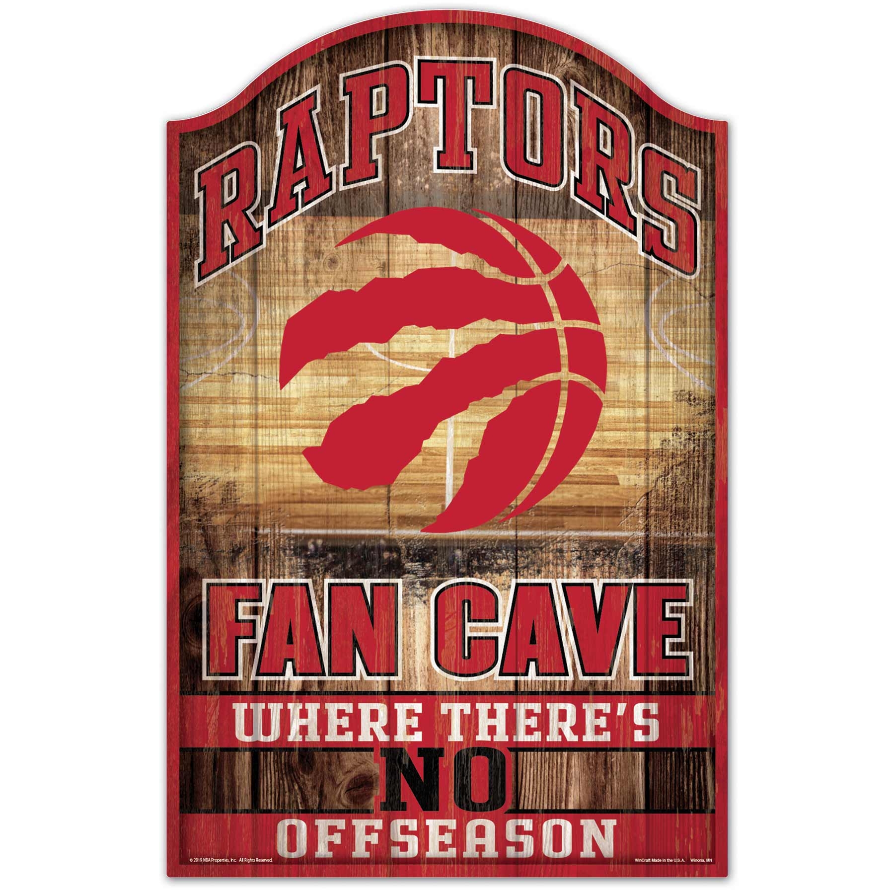 Toronto Raptors WinCraft NBA Fan Cave Holzschild