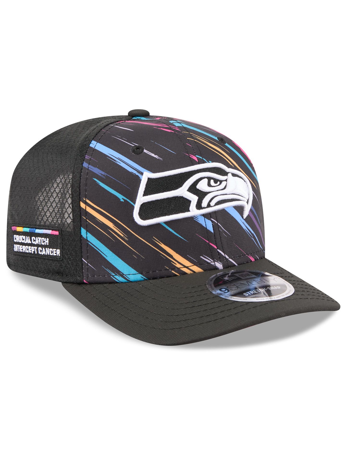 Seattle Seahawks 2026 NFL Crucial Catch 9SEVENTY Stretch-Snap Trucker Cap
