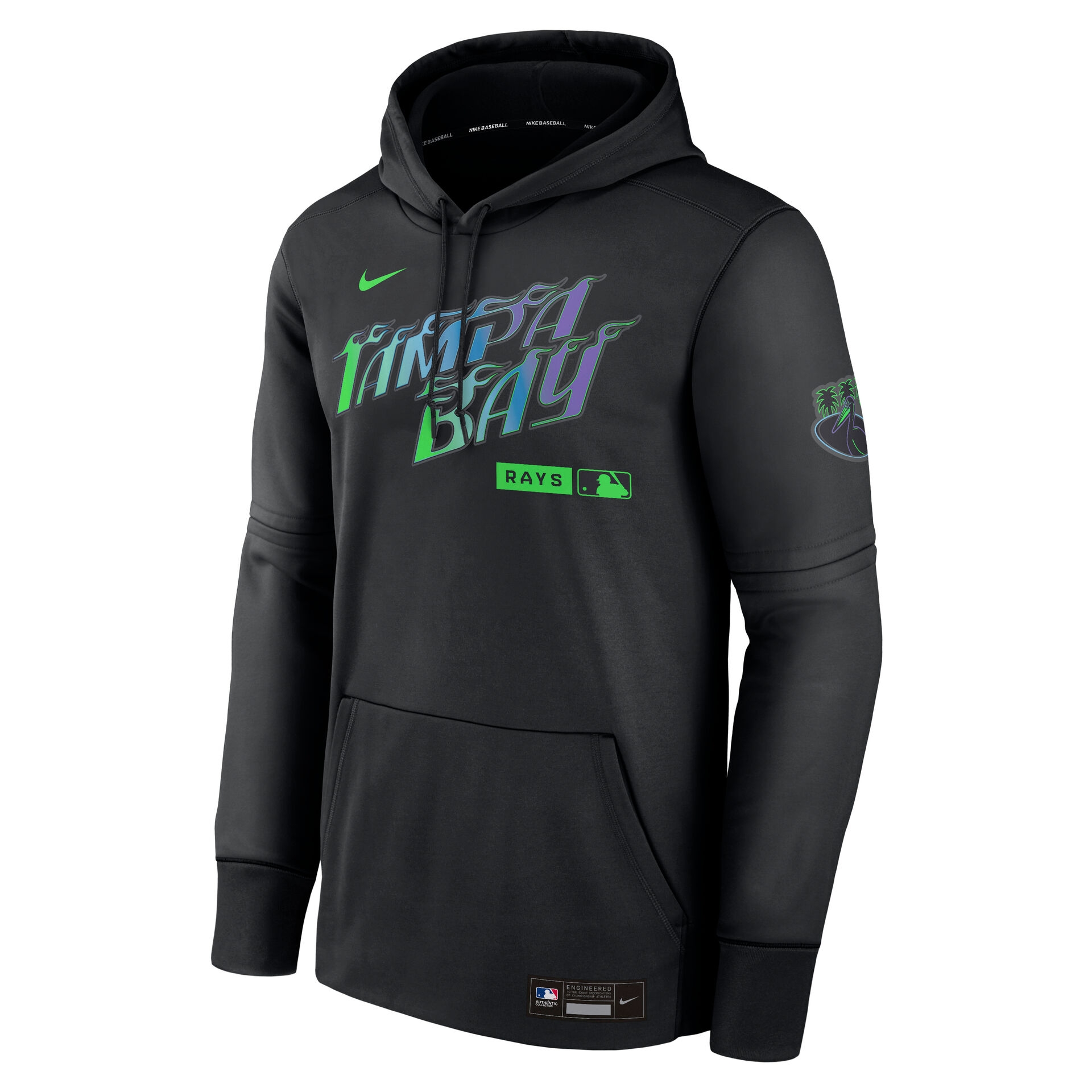 Tampa Bay Rays City Connect 2026 MLB Authentic Therma Hoodie Schwarz