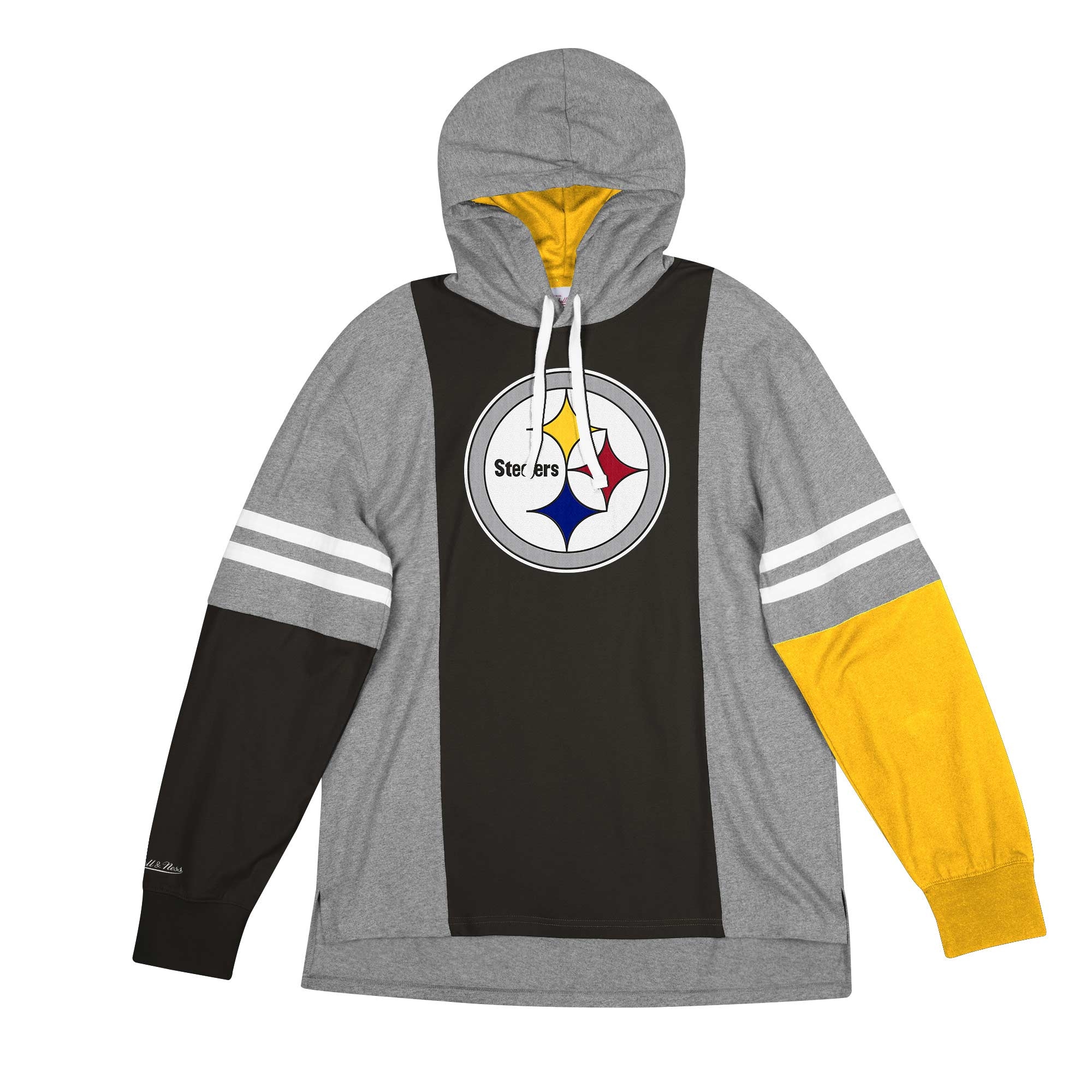 Pittsburgh Steelers Color Blocked Mitchell & Ness Lightweight NFL Hoodie
