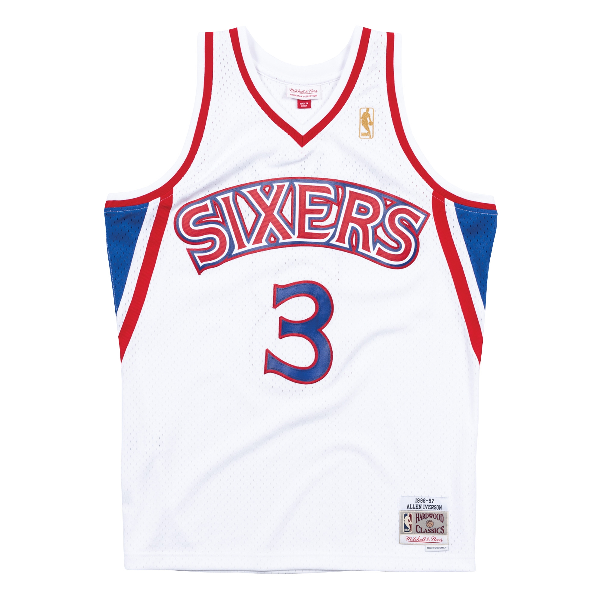 Allen Iverson #3 Philadelphia 76ers 1996-97 Swingman NBA Jersey White