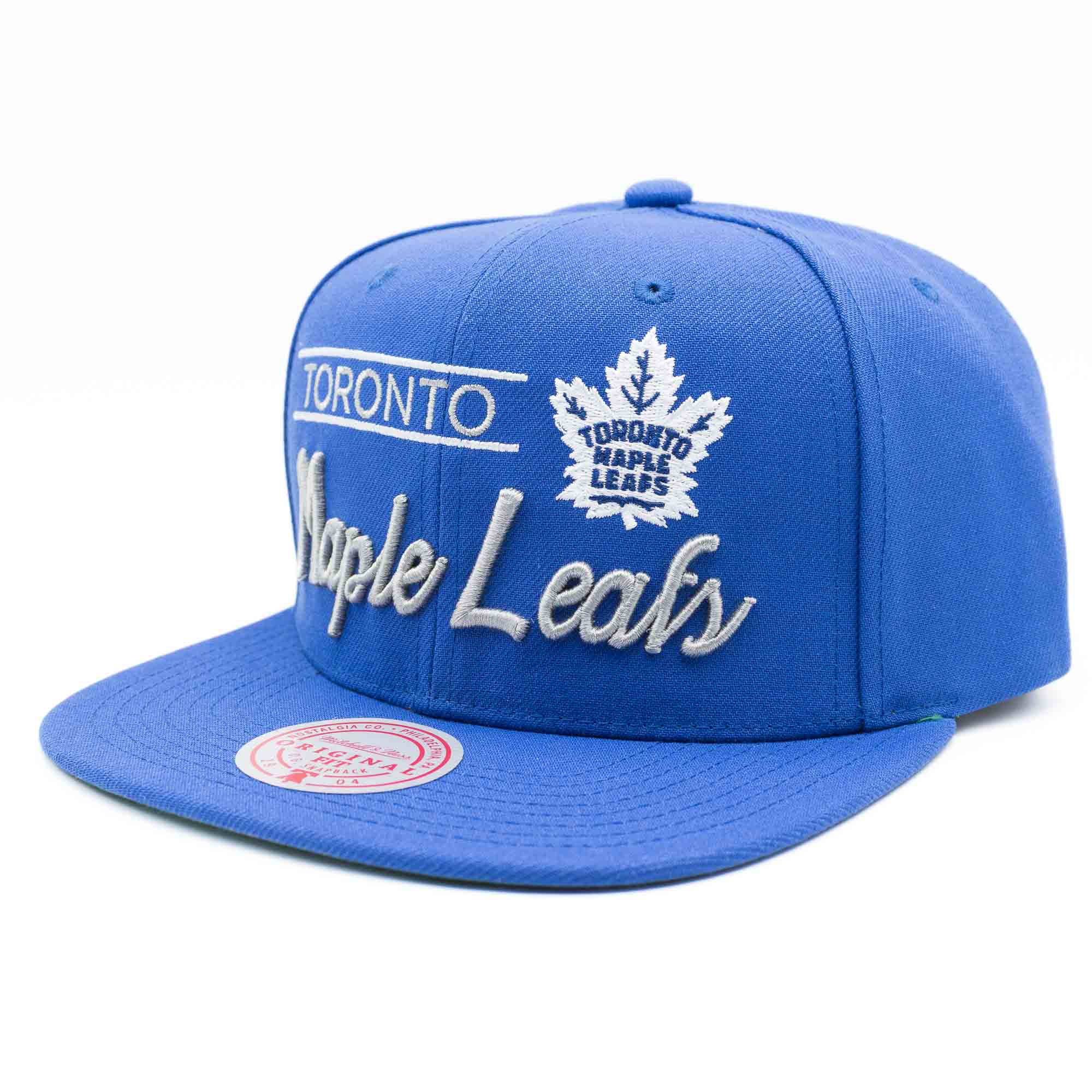 Toronto Maple Leafs Retro Lock Up Mitchell & Ness Snapback NHL Cap Blau