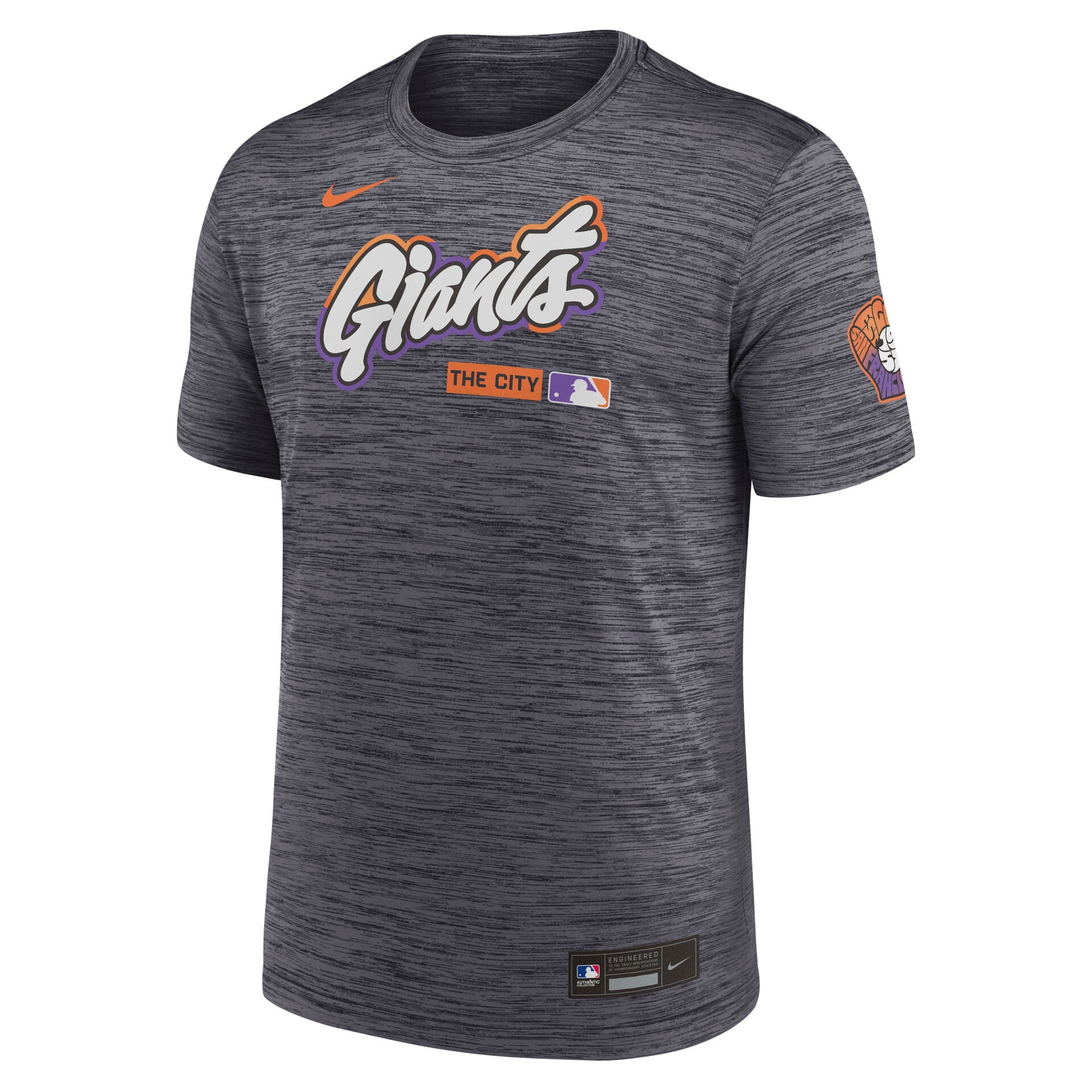 San Francisco Giants City Connect 2026 MLB Authentic Velocity T-Shirt Grau