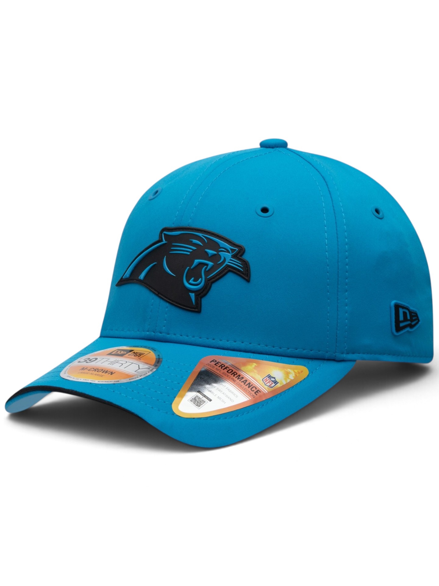Carolina Panthers 2026 NFL Sideline 39THIRTY M-Crown Flex Cap Blau