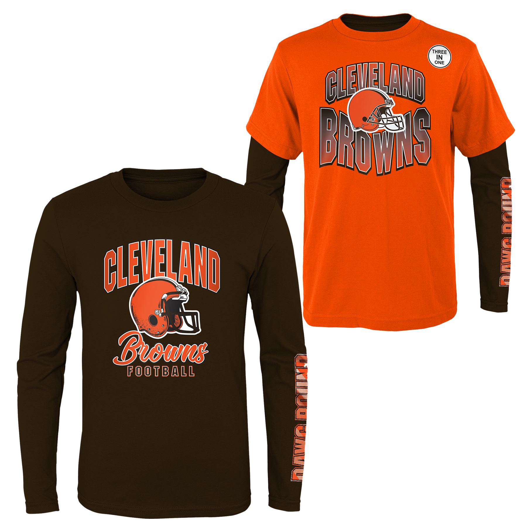 Cleveland Browns Game Day 3-in-1 Combo NFL Shirt (YOUTH)