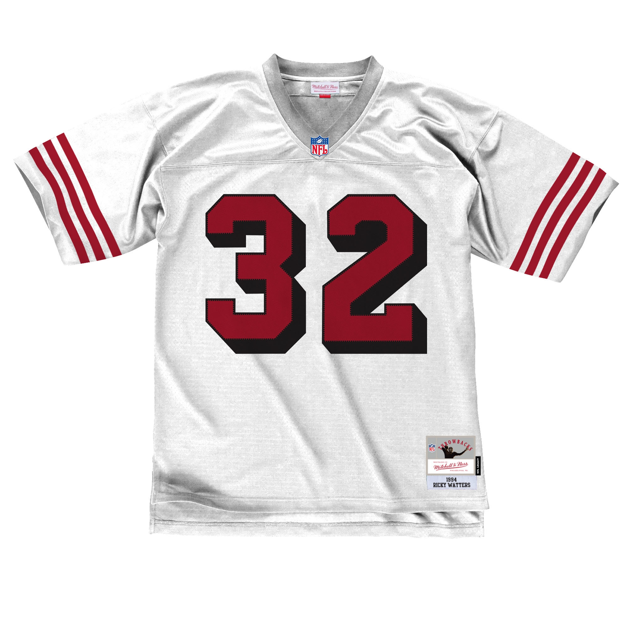 Ricky Watters #32 San Francisco 49ers Mitchell & Ness Throwback NFL Trikot Weiß
