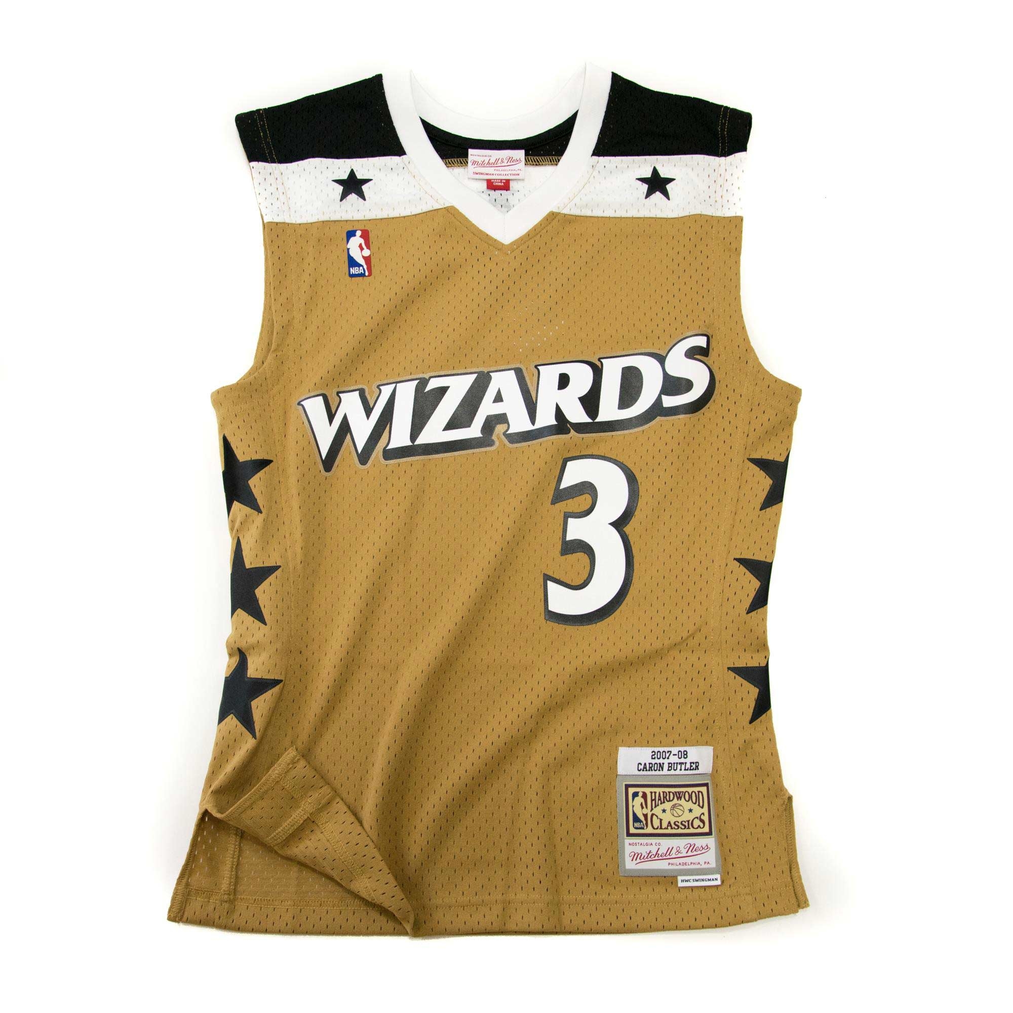 Caron Butler #3 Washington Wizards 2007-08 Mitchell & Ness Swingman NBA Trikot Gold