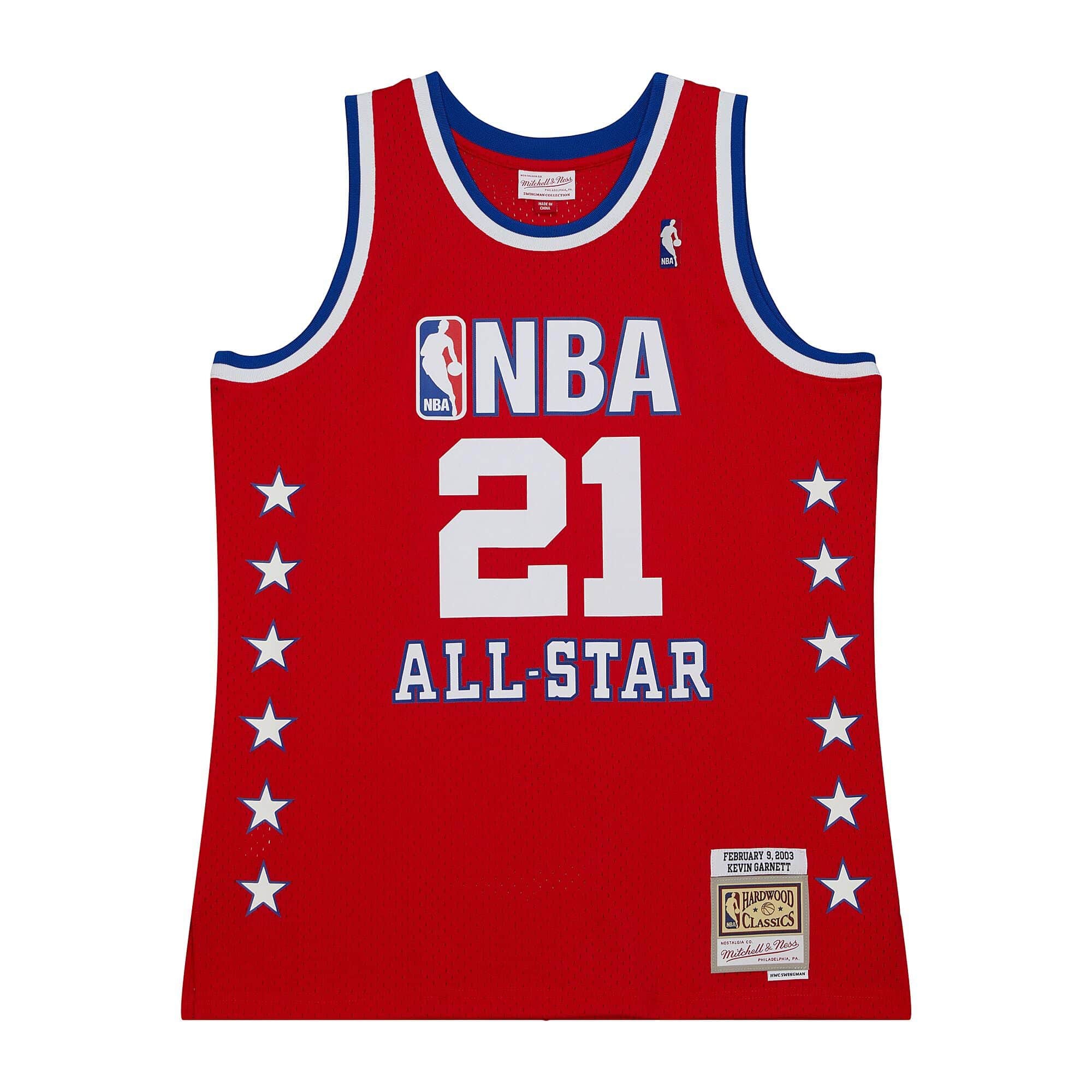 Kevin Garnett #21 2003 NBA All-Star Game Mitchell & Ness Swingman NBA Trikot Rot
