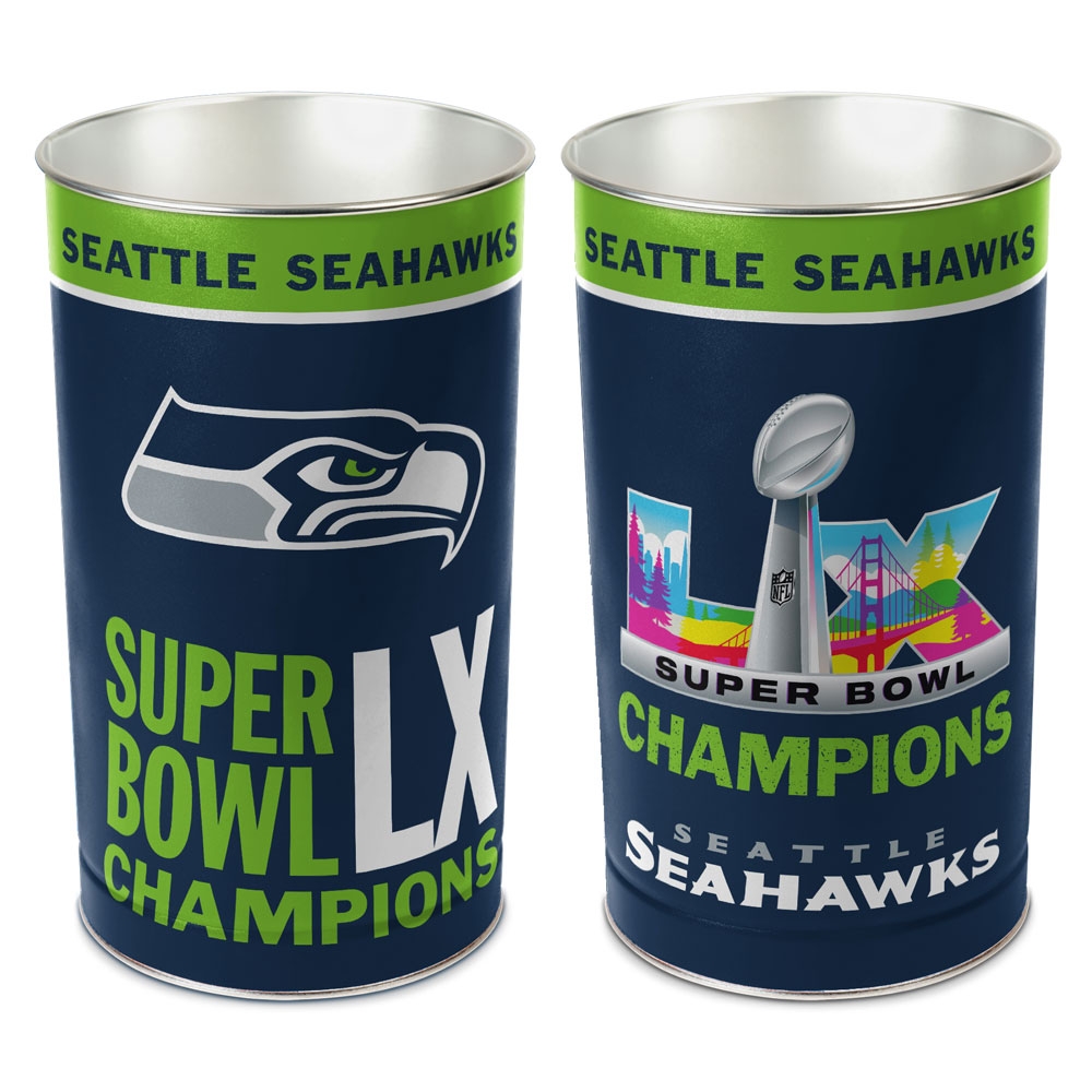 Seattle Seahawks Super Bowl LX Champions NFL Papierkorb