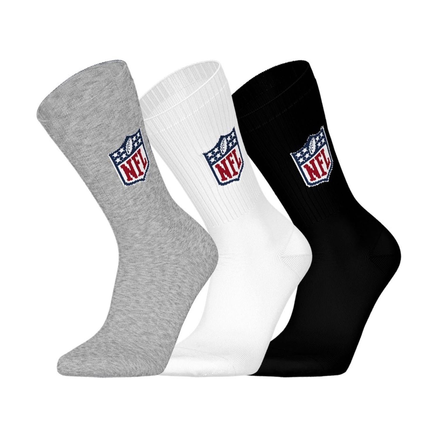 NFL Shield Set Football Crew Socks (3-Pack)