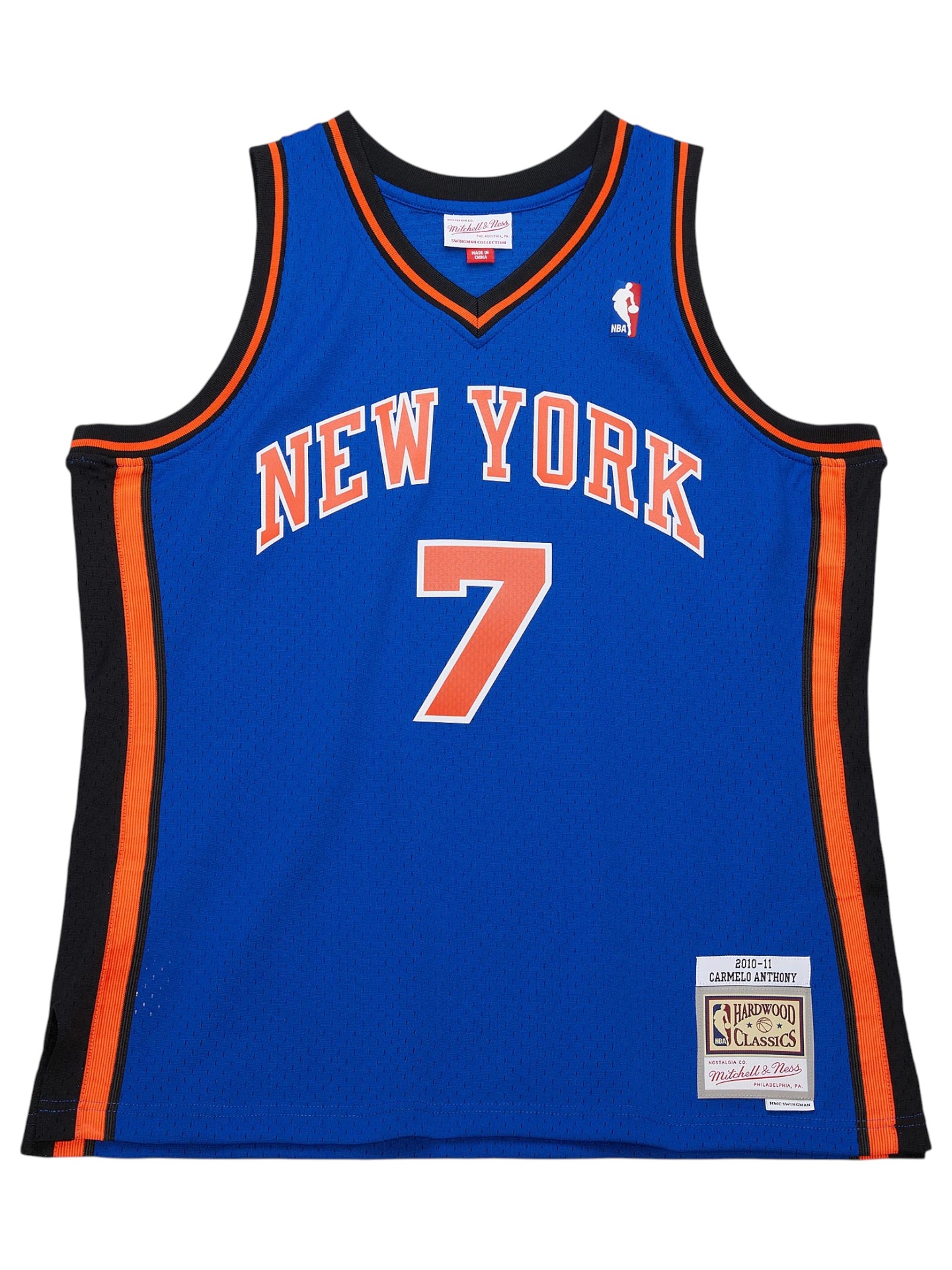 Carmelo Anthony #7 New York Knicks 2010 Swingman NBA Trikot Blau