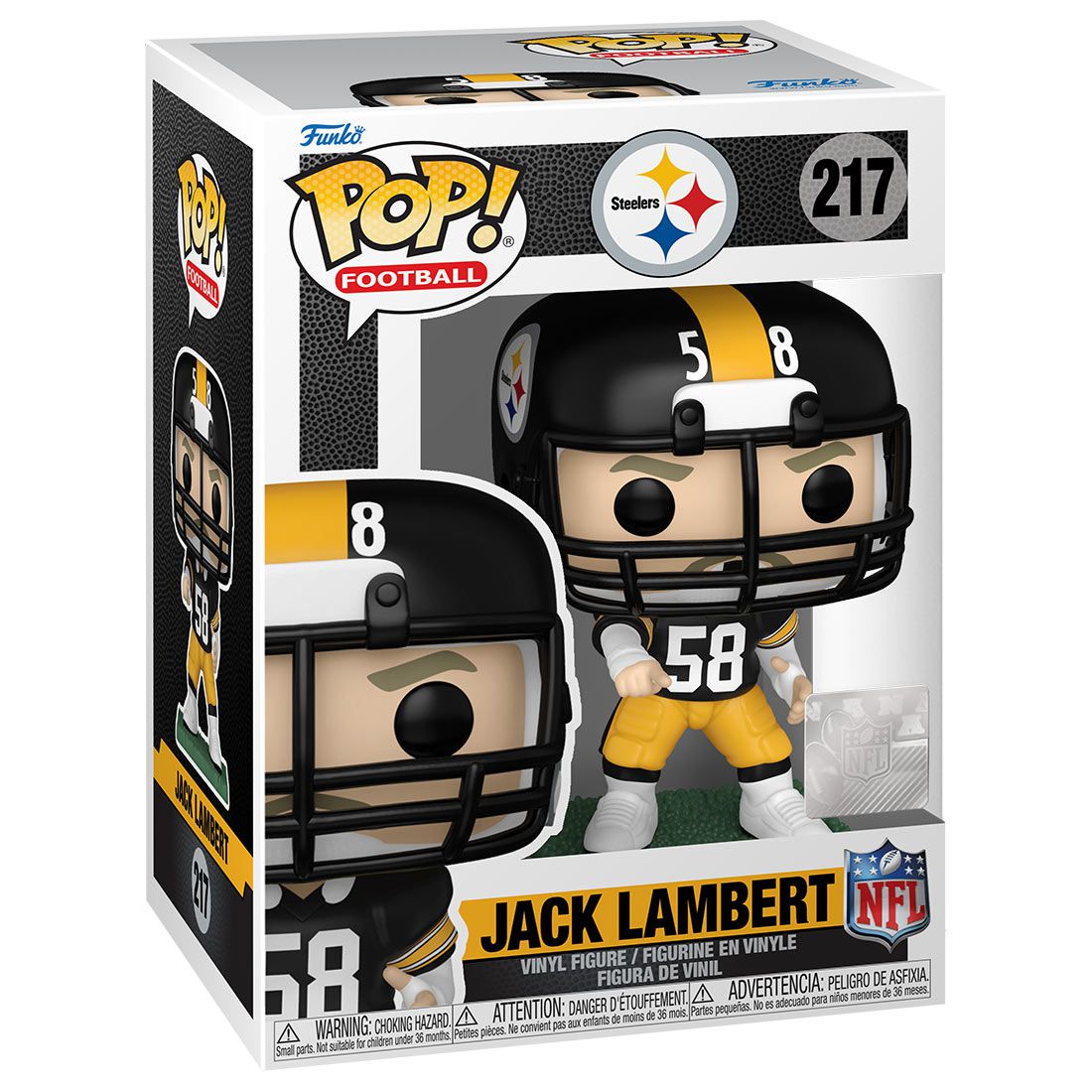 Funko POP! #217 Jack Lambert Pittsburgh Steelers Vinyl NFL Figur