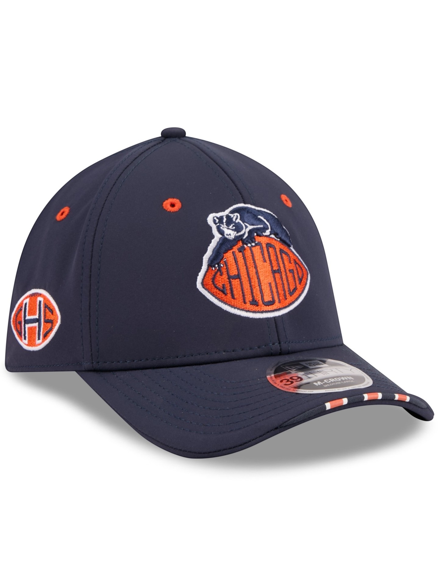 Chicago Bears 2026 NFL Rivalries Sideline 39THIRTY M-Crown Flex Cap Navy