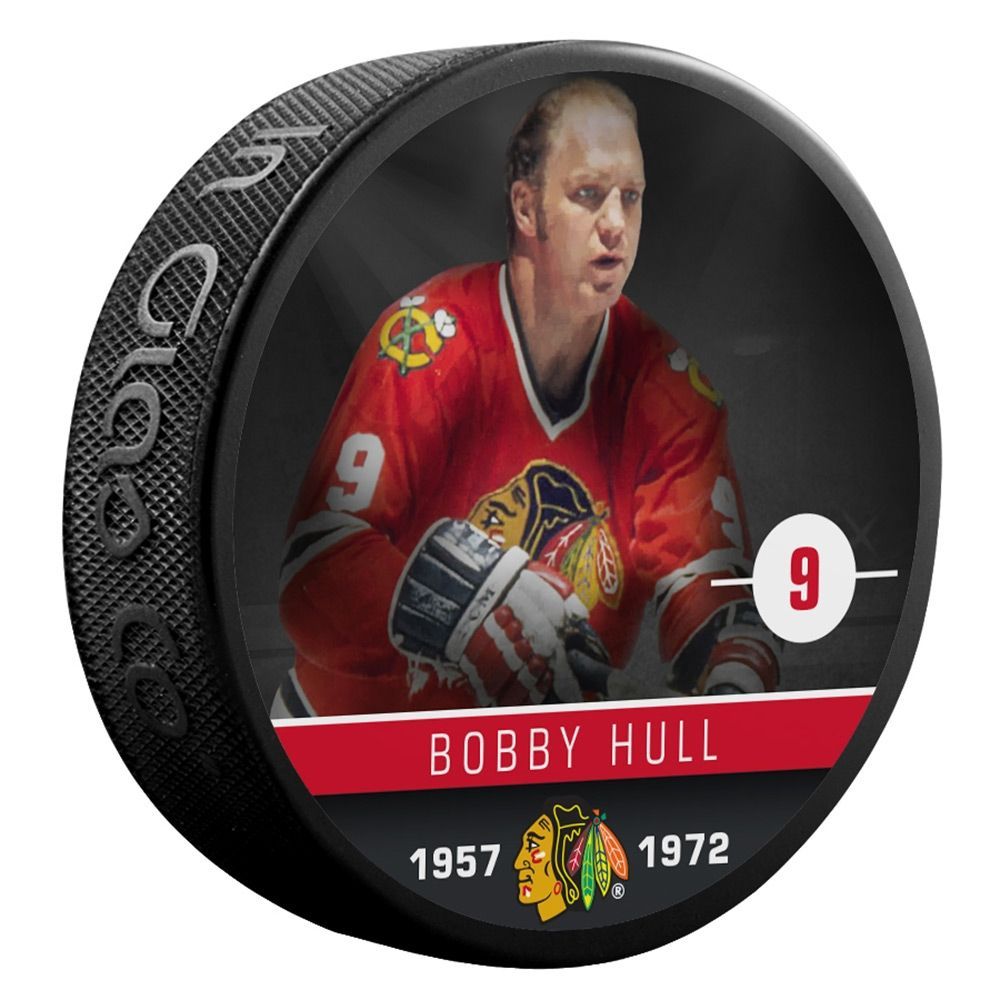 Bobby Hull Chicago Blackhawks Alumni NHL Puck