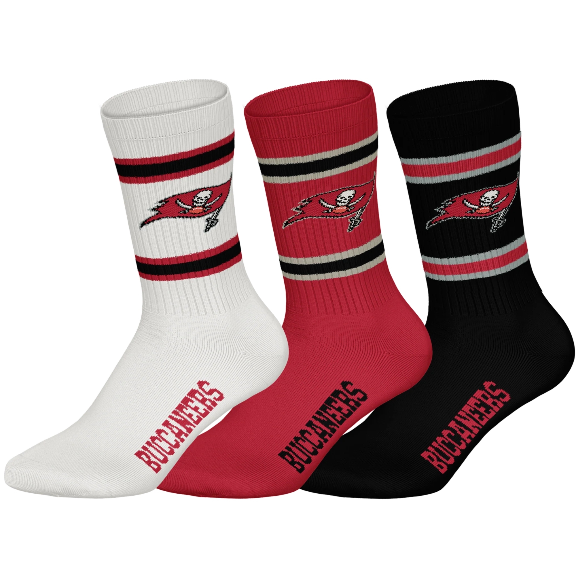 Tampa Bay Buccaneers Huddle NFL Crew Socks (3-Pack)