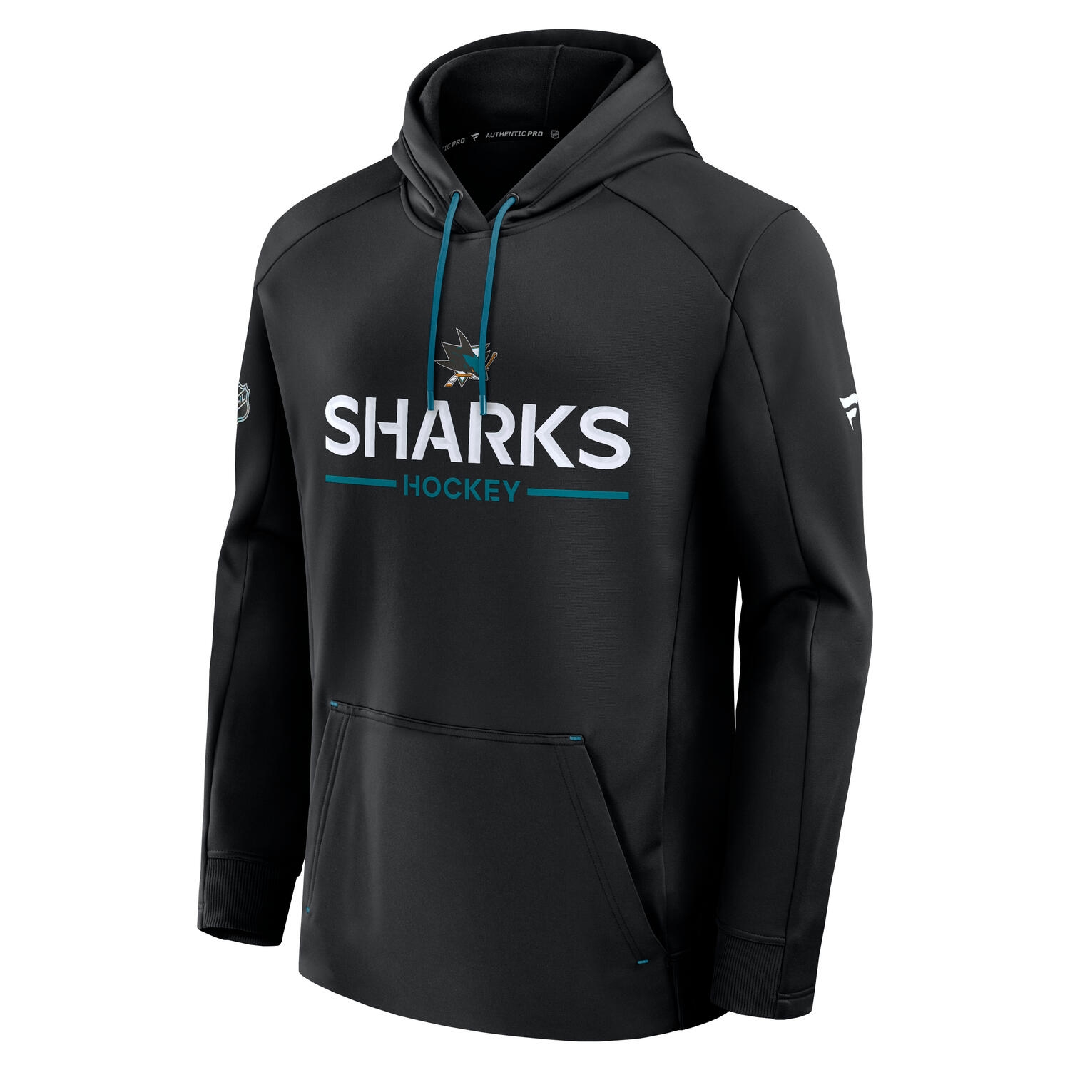 San Jose Sharks 2025/26 Authentic Pro Rink Tech NHL Hoodie Black