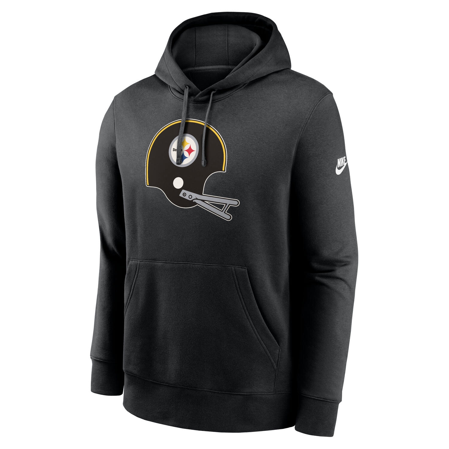 Pittsburgh Steelers Throwback Nike Club NFL Hoodie Schwarz