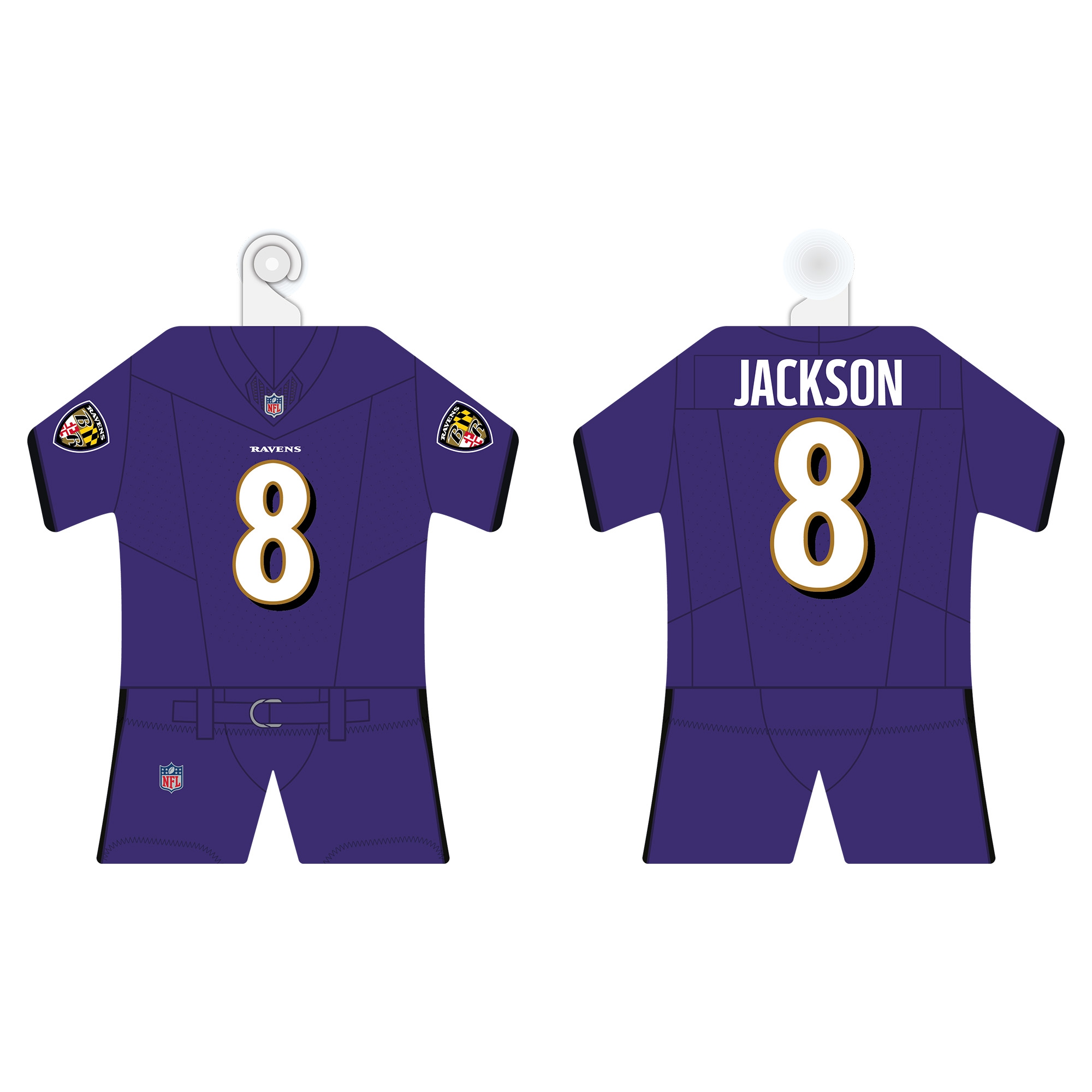 Lamar Jackson Baltimore Ravens NFL Mini Auto Jersey Kit