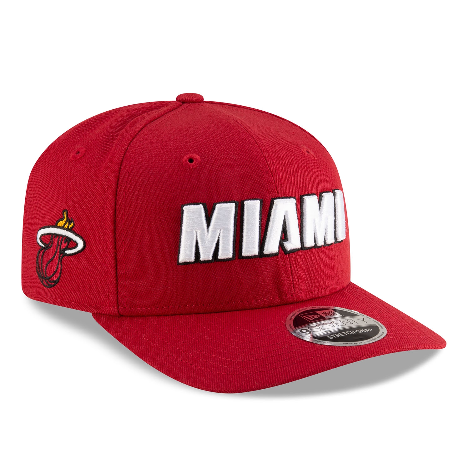 Miami Heat 2025-26 NBA Statement Stretch-Snap 9SEVENTY Cap Rot