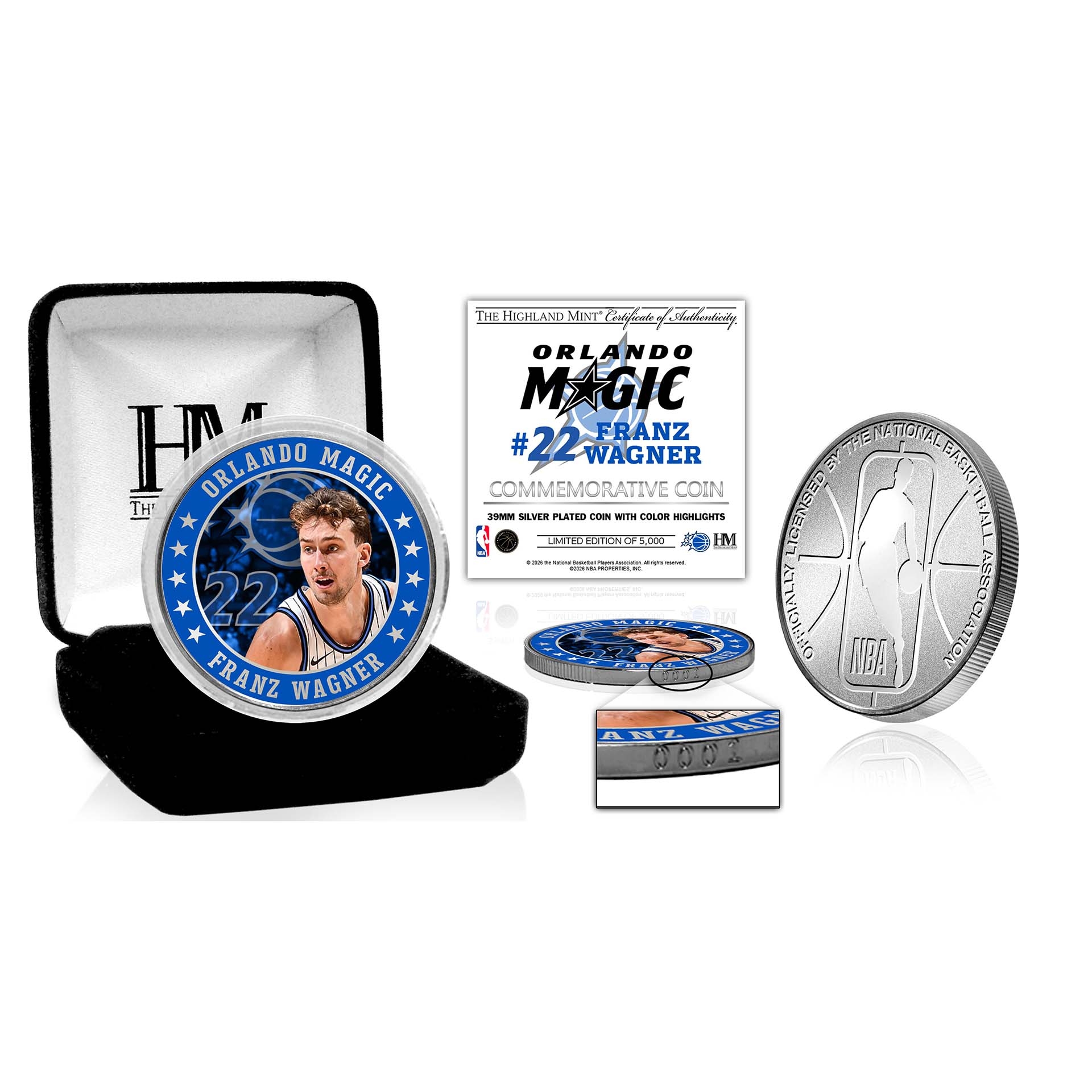 Franz Wagner Orlando Magic Versilberte Gedenkmünze
