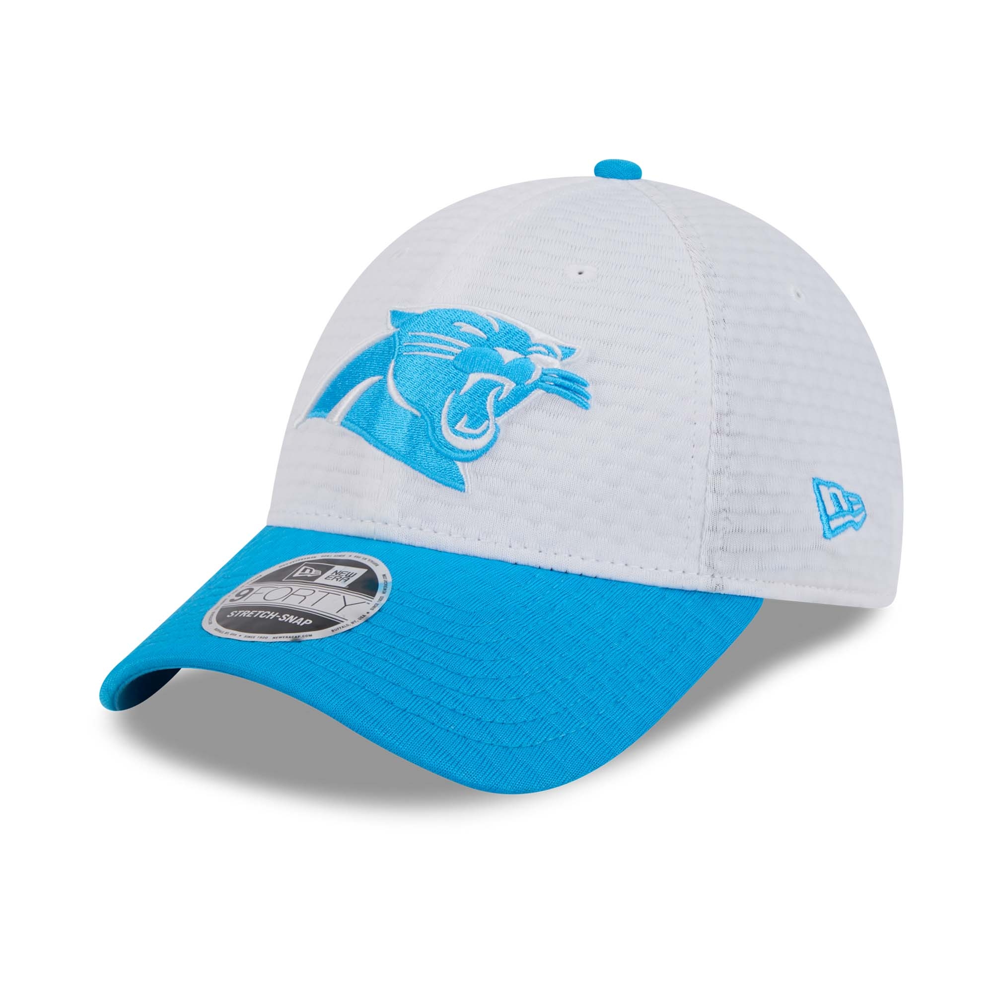 Carolina Panthers 2024 NFL Training Camp New Era Stretch-Snap 9FORTY Cap Weiß