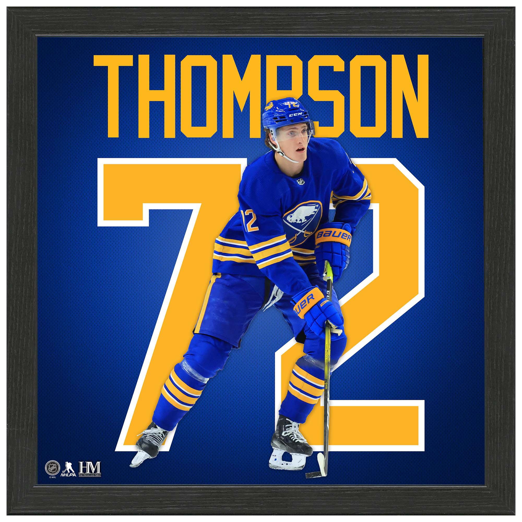 Tage Thompson #72 Buffalo Sabres Impact Jersey Gerahmtes NHL Bild