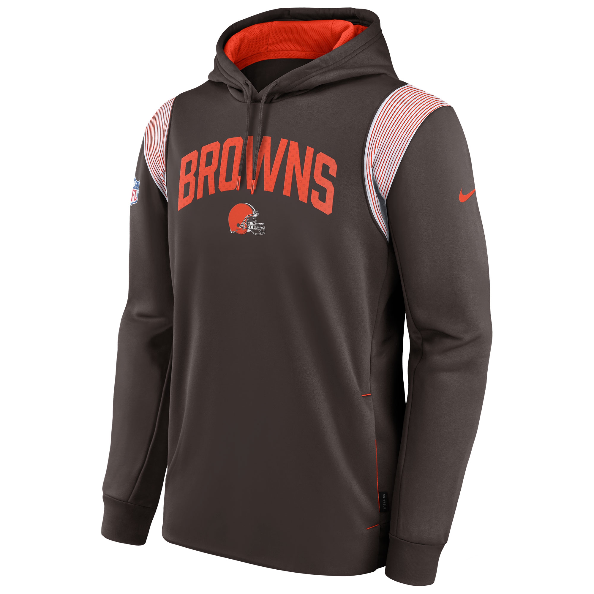 Cleveland Browns 2022 NFL On-Field Sideline Nike Therma-FIT Hoodie Braun