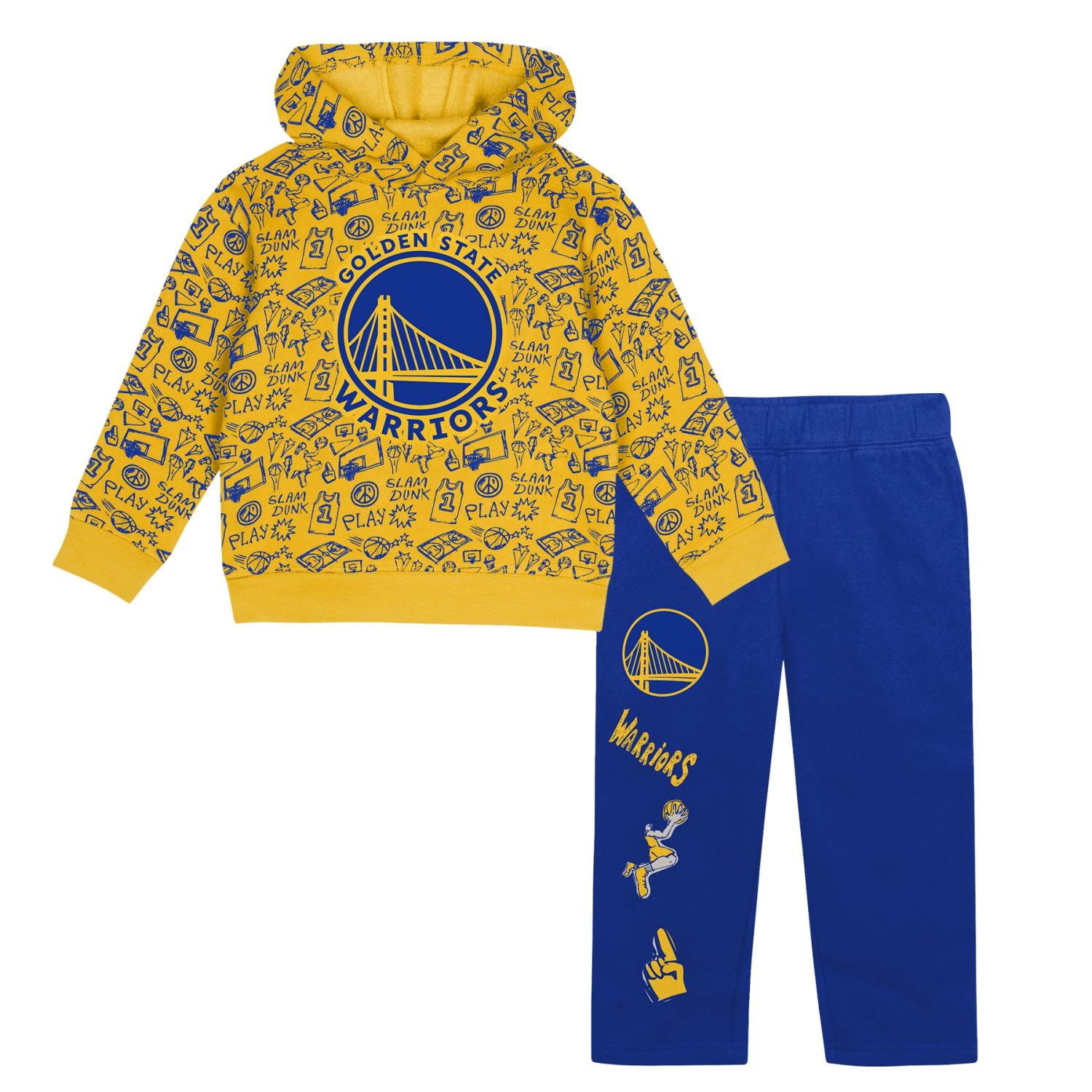 Golden State Warriors Kleinkinder Give & Go NBA Hoodie Sweatpants Set