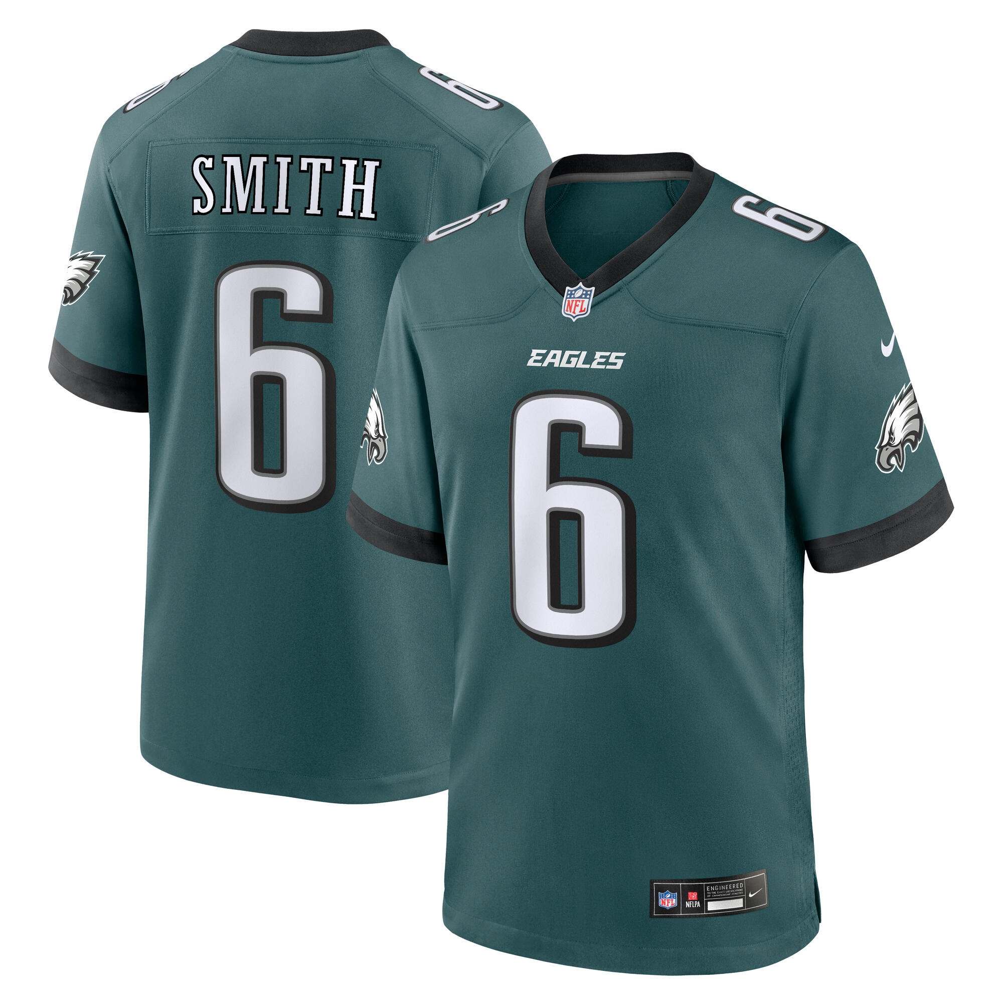 DeVonta Smith #6 Philadelphia Eagles Nike Game NFL Trikot Grün (2025)