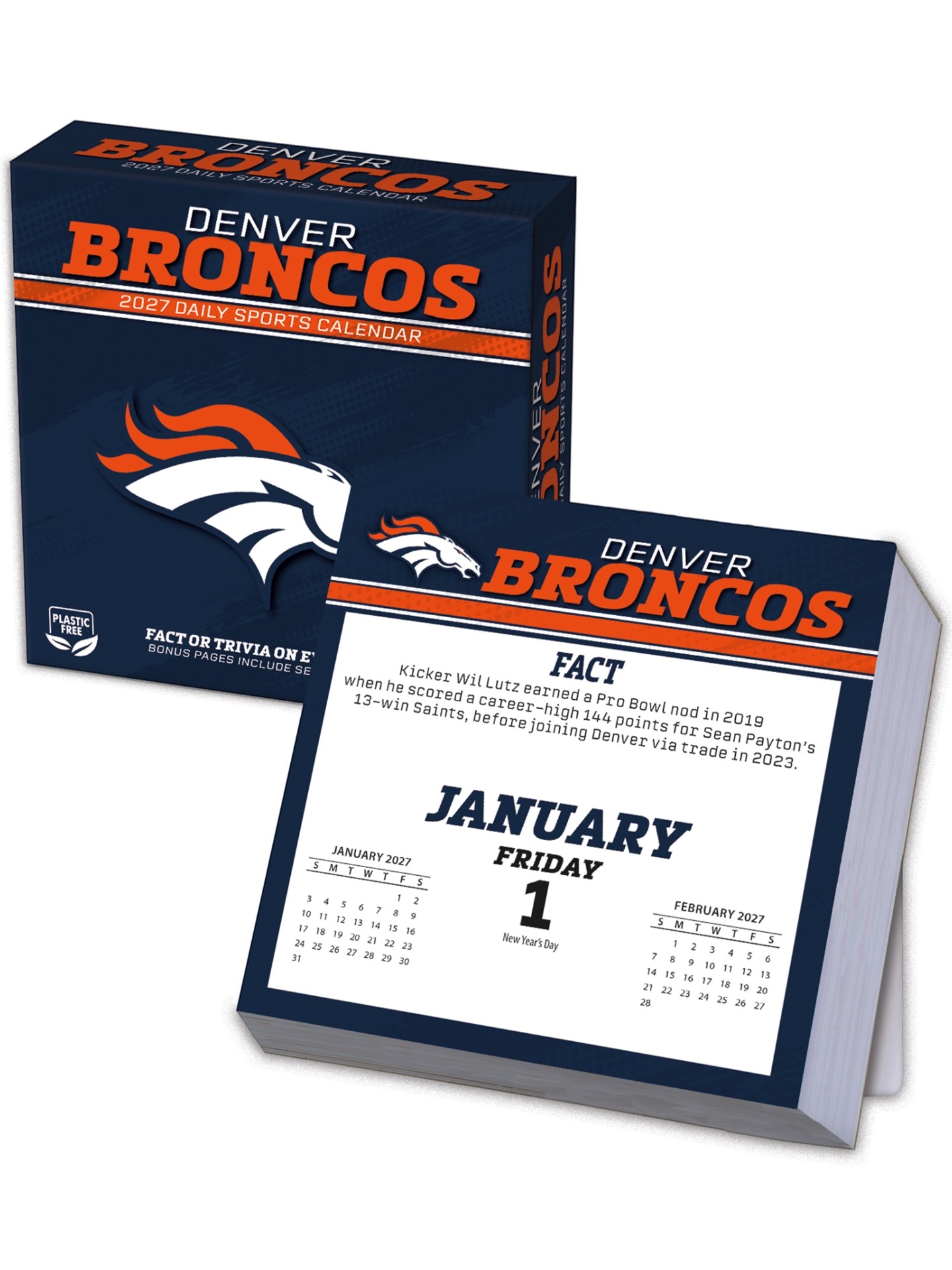 Denver Broncos 2027 NFL Desk Calendar