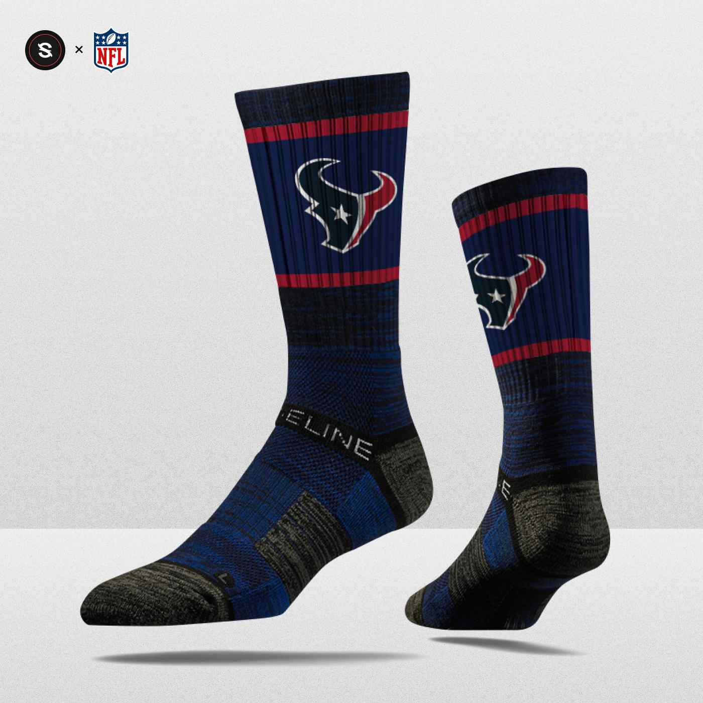 Houston Texans Strideline Premium NFL Crew Socken