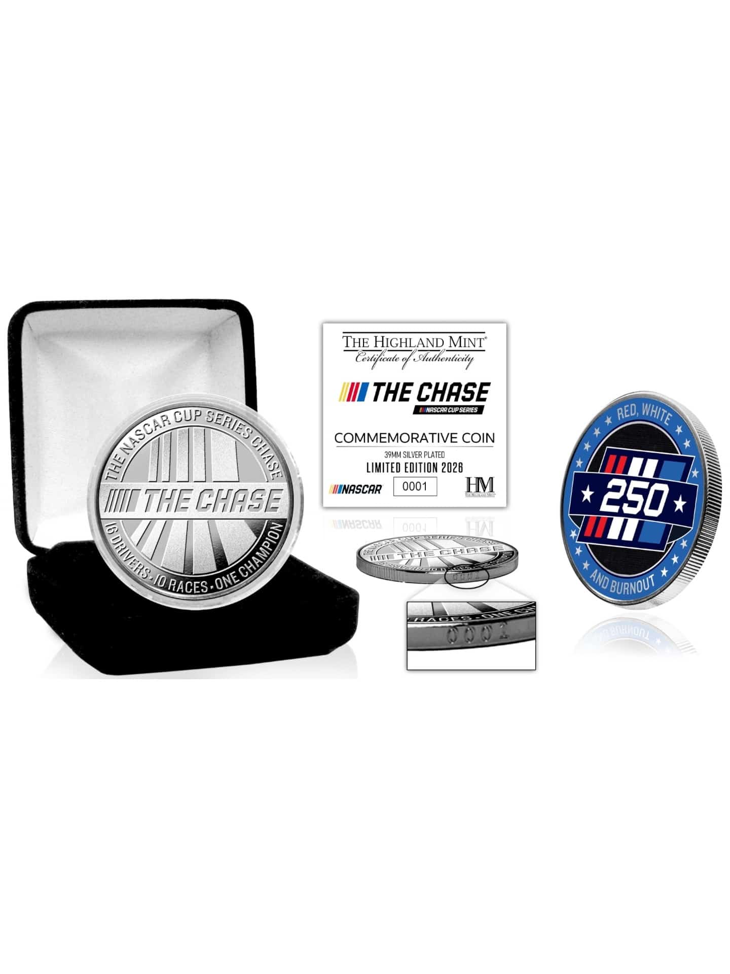 The Chase NASCAR Silver Gedenkmünze