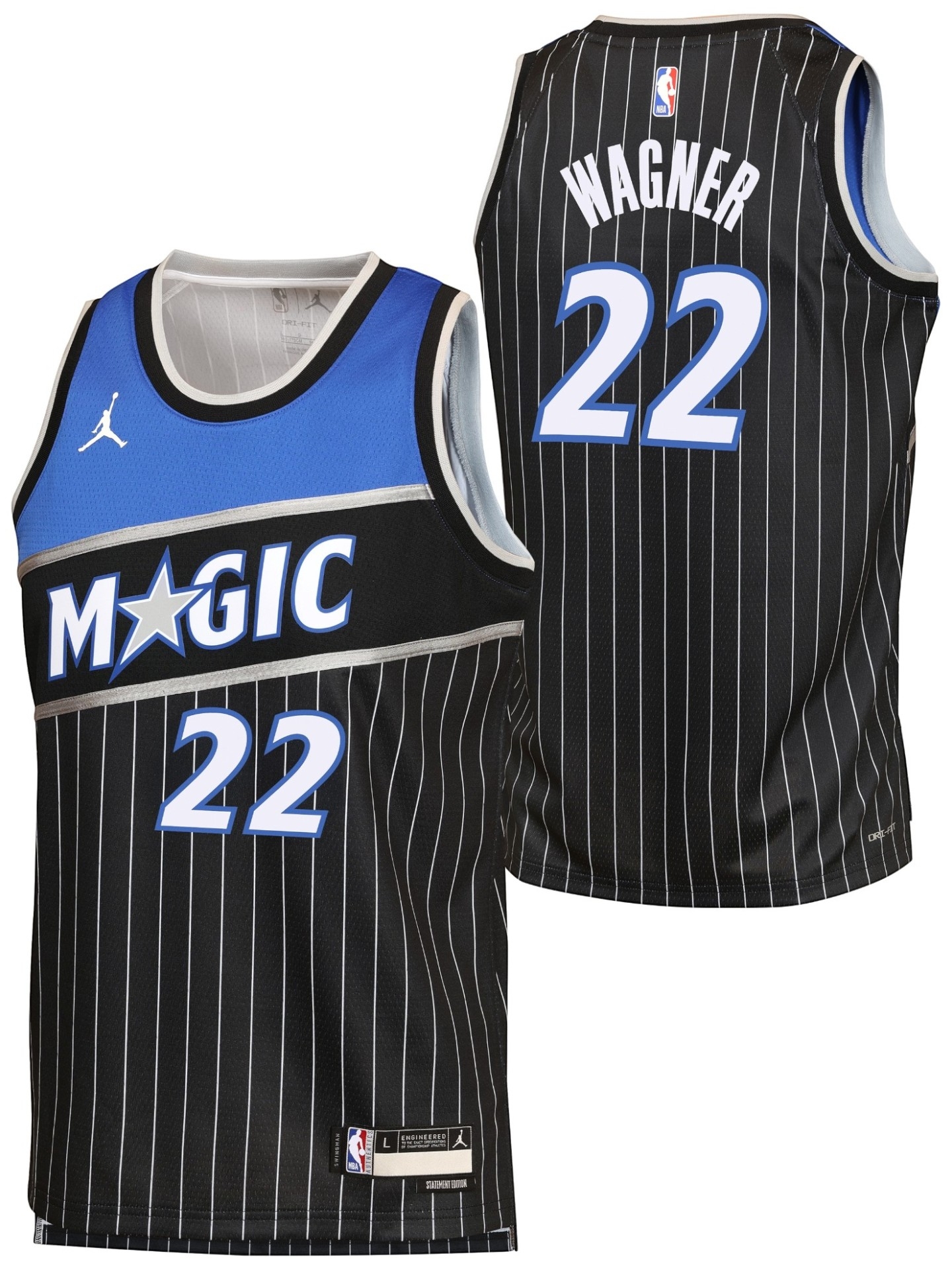 Franz Wagner #22 Orlando Magic Statement Swingman NBA Trikot Schwarz (YOUTH)