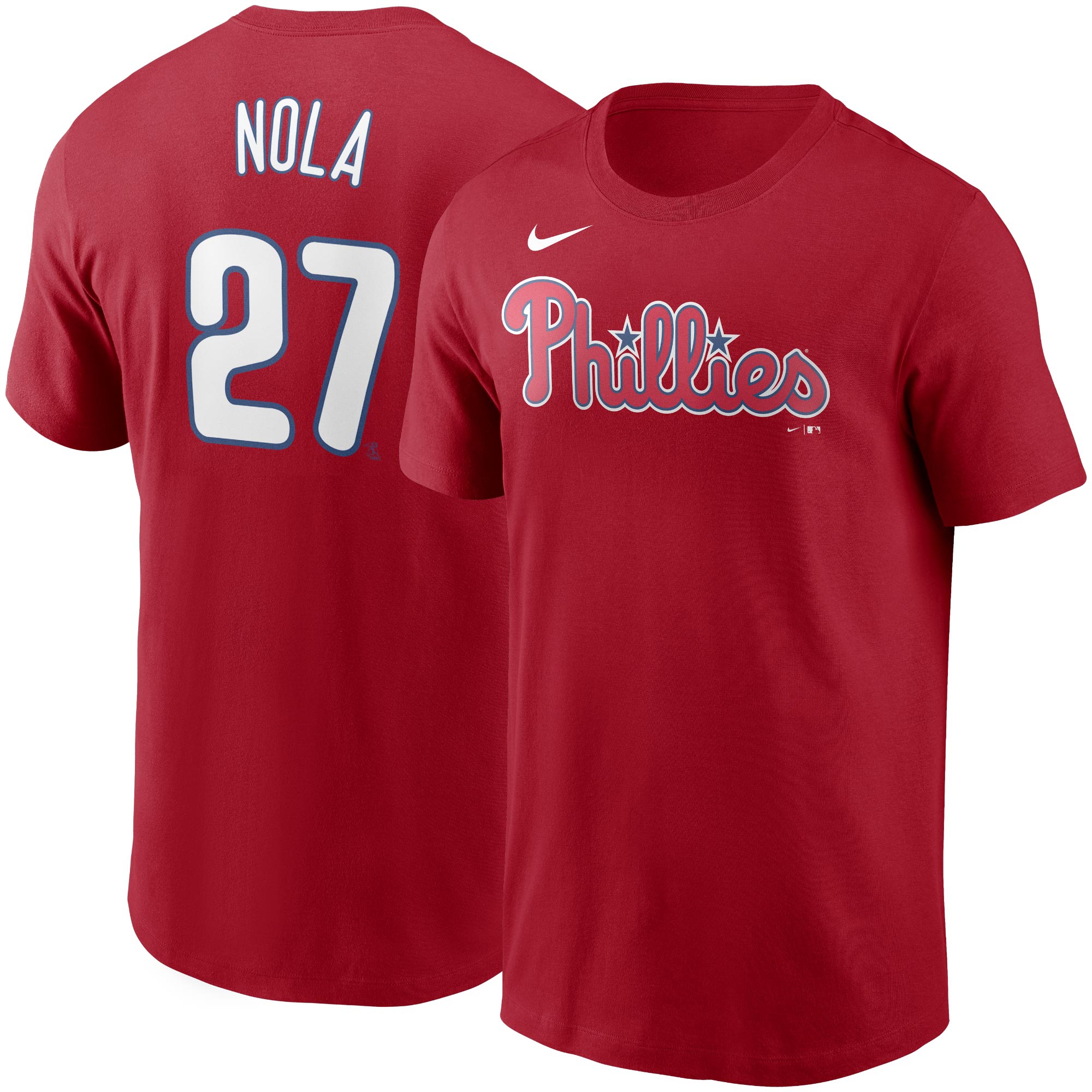 Aaron Nola #27 Philadelphia Phillies Nike Player MLB T-Shirt Rot
