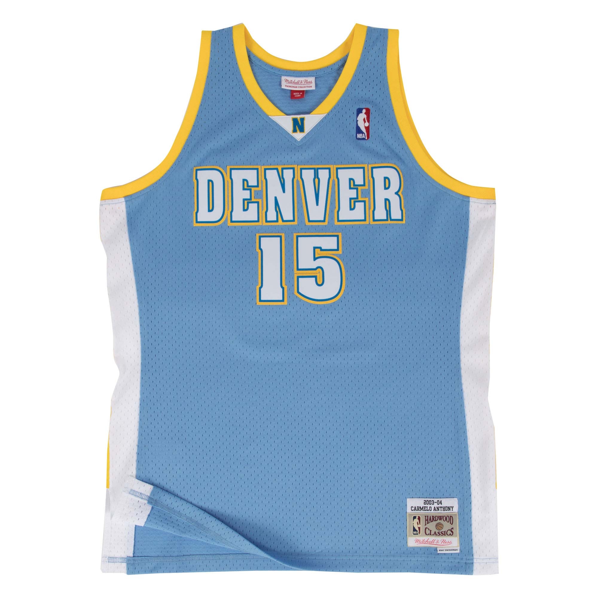 Carmelo Anthony #15 Denver Nuggets 2003-04 Mitchell & Ness Swingman NBA Jersey Blue