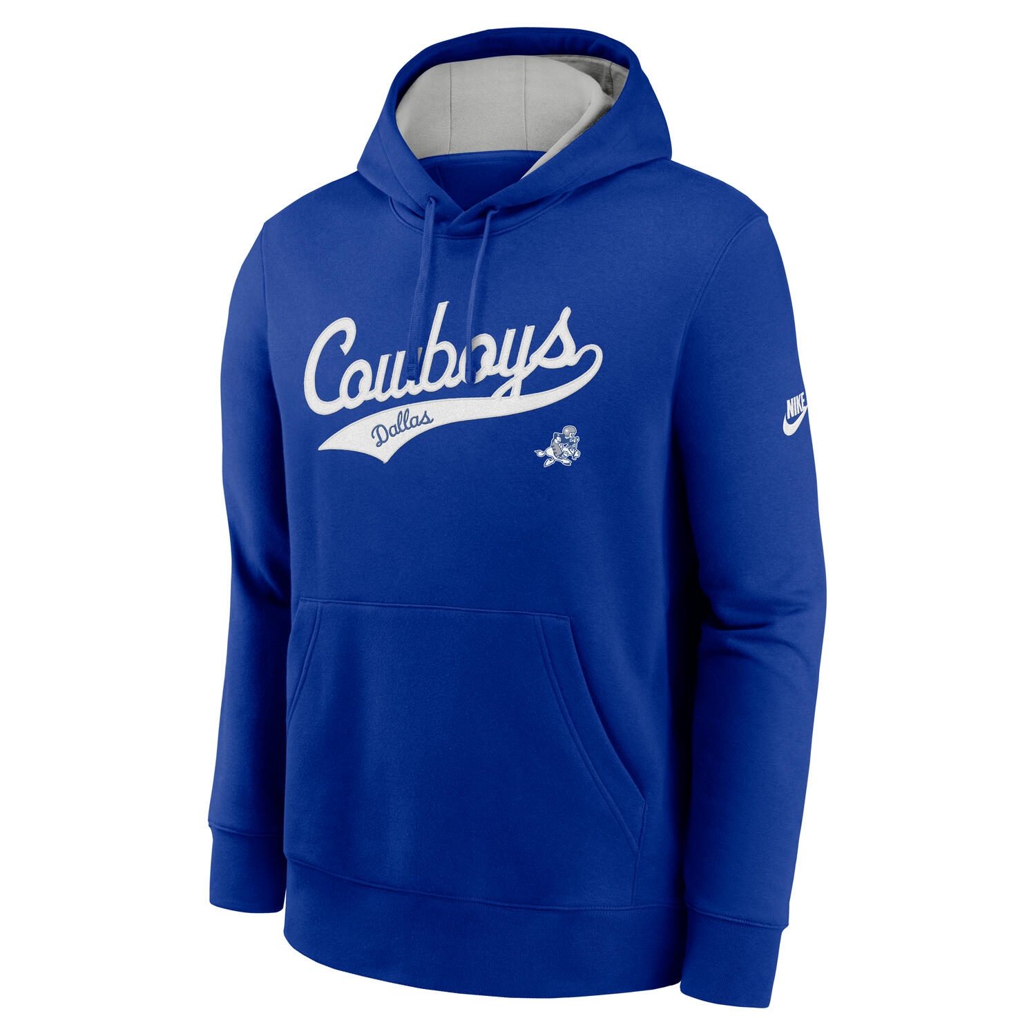 Dallas Cowboys Rewind Script Nike Club NFL Hoodie Blau