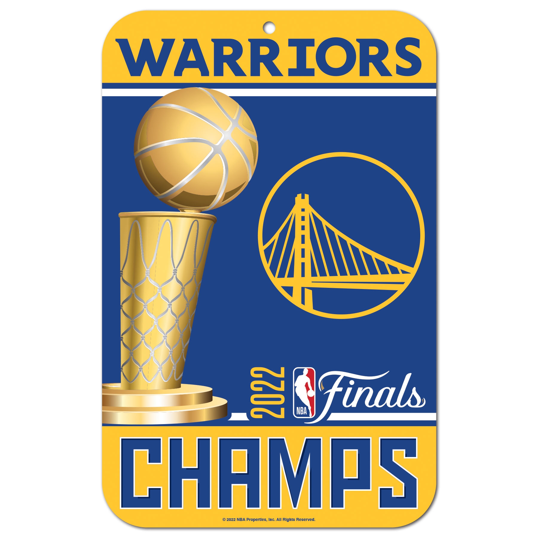 Golden State Warriors 2022 NBA Champions WinCraft NBA Sign