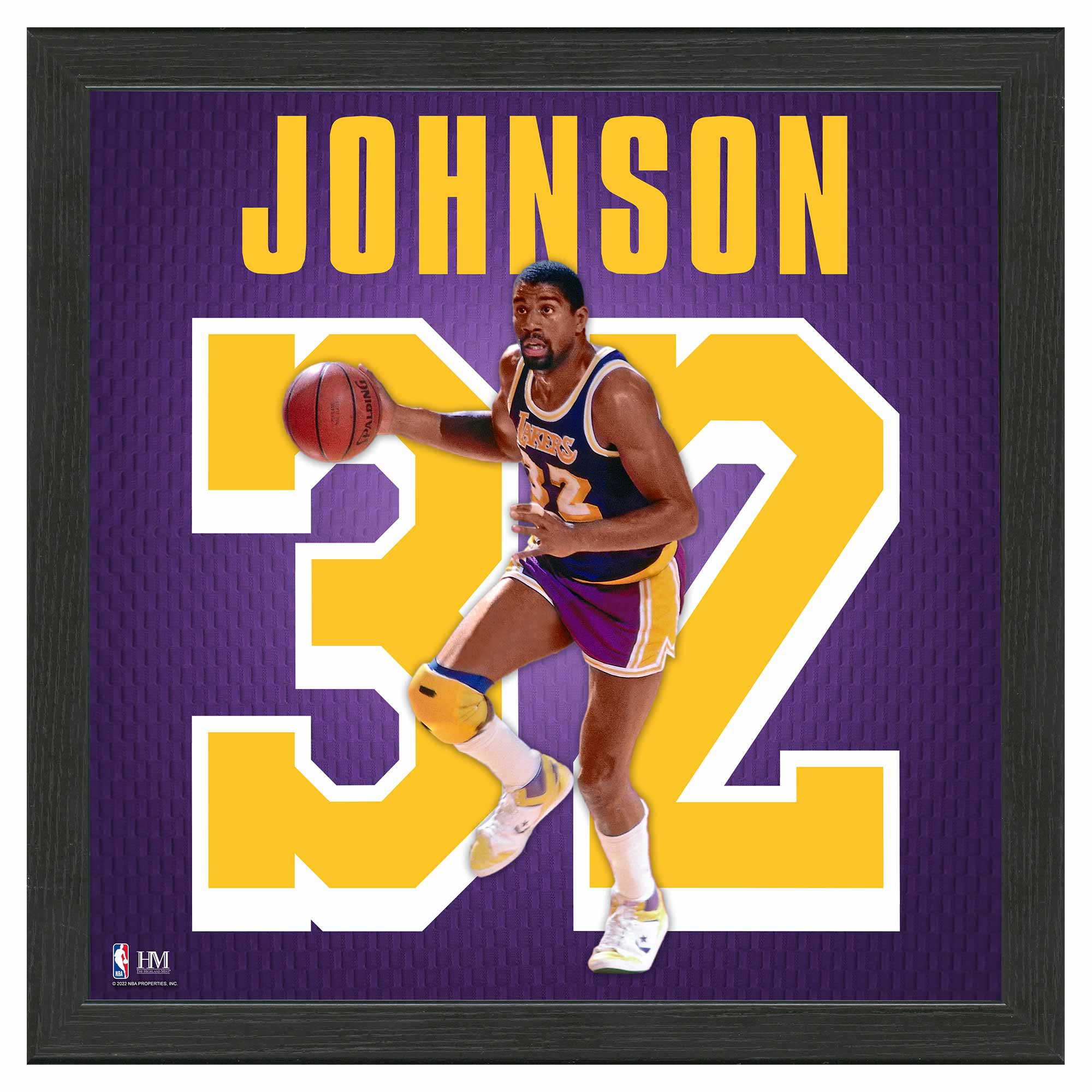 Magic Johnson #32 Los Angeles Lakers Impact Jersey Gerahmtes NBA Bild